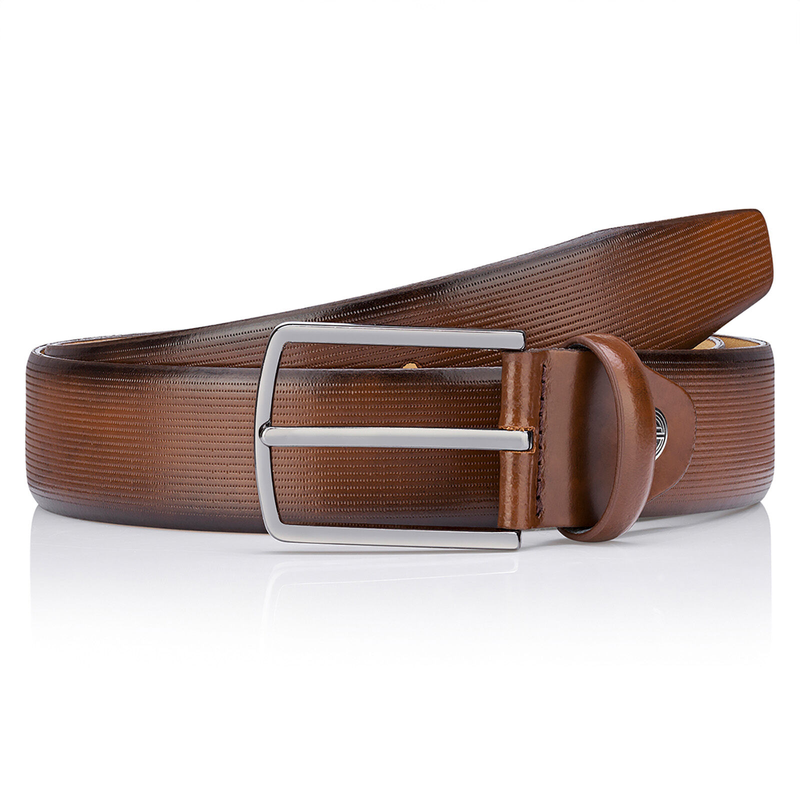 LINDENMANN leren heren riem, bruin