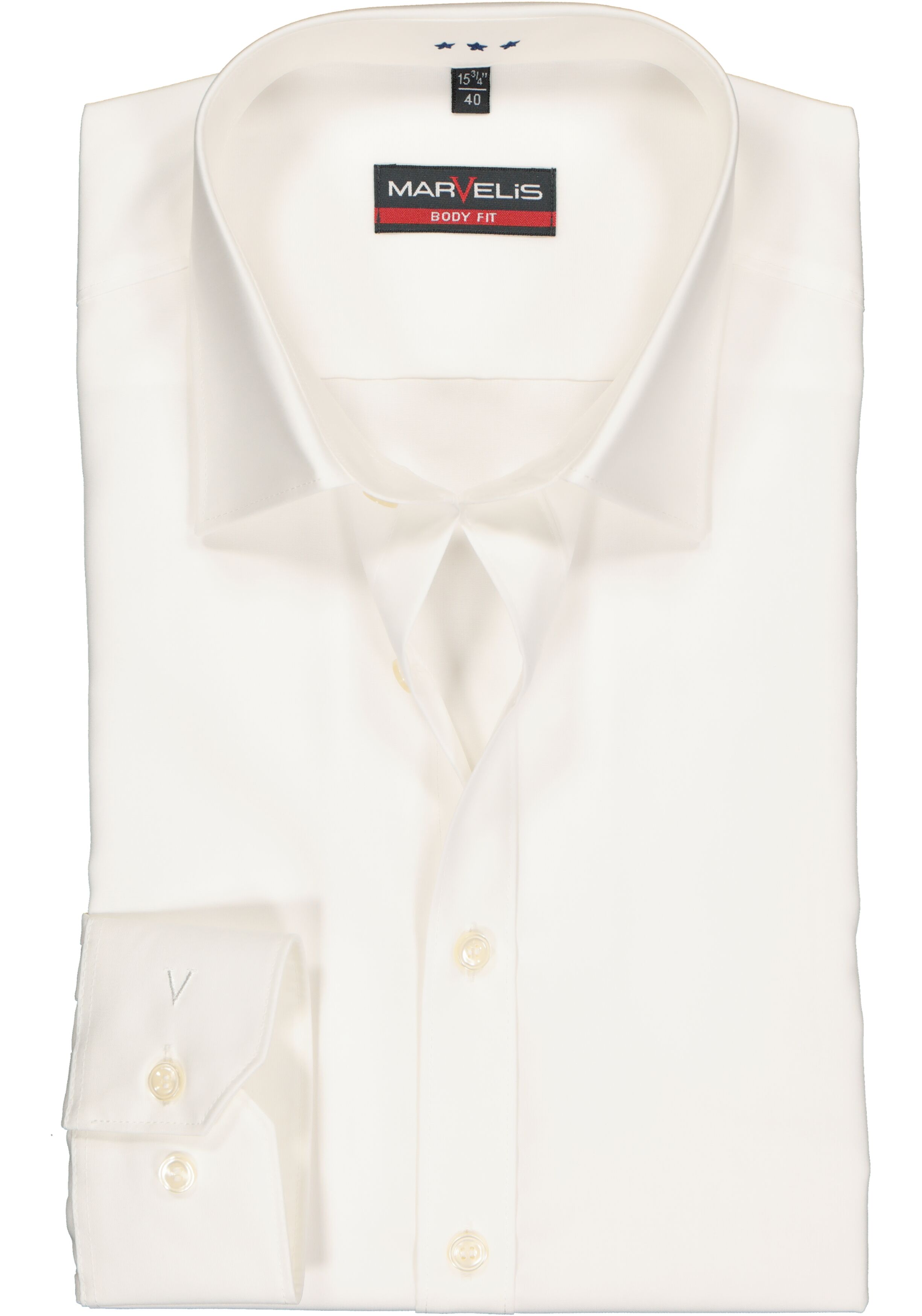MARVELIS body fit overhemd, beige