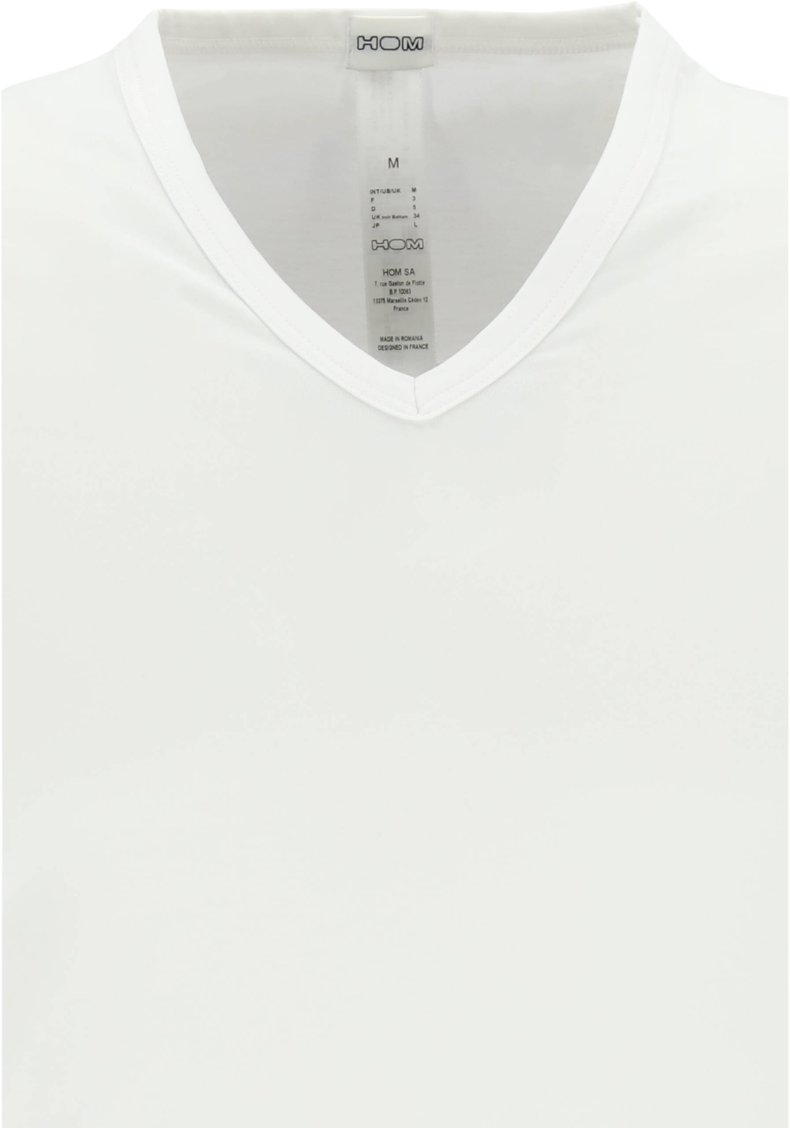 4-9009984082898-hom-HOM_TS__wit_400206400003_detail_HR HOM Classic tee-shirt v neck (1-pack), heren T-shirt V-hals, wit