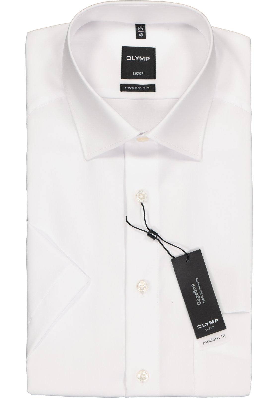 OLYMP Luxor modern fit overhemd, korte mouw, wit OLYMP Luxor modern fit overhemd, korte mouw, wit