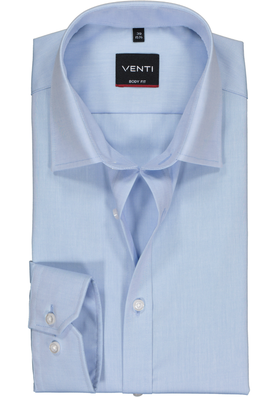 VENTI body fit overhemd, mouwlengte 7, popeline, blauw VENTI body fit overhemd, mouwlengte 7, popeline, blauw