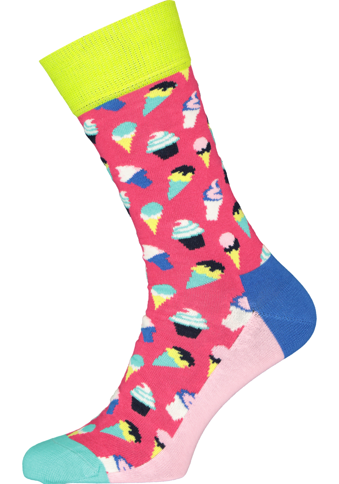 1-7333102518610_happy_socks_HR Happy Socks Ice Cream Sock, rood met ijsjes