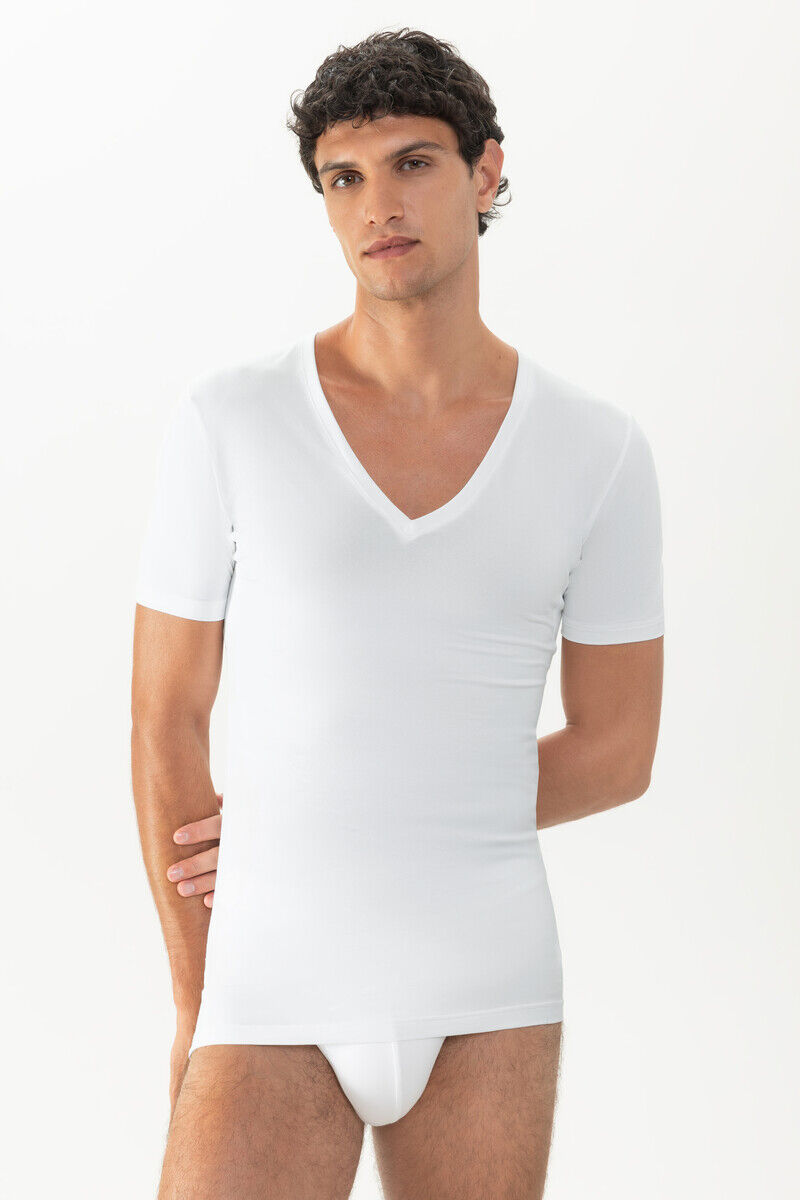 Mey heren v- neck shirt Business Class Premium, T-shirt met V-hals, wit
