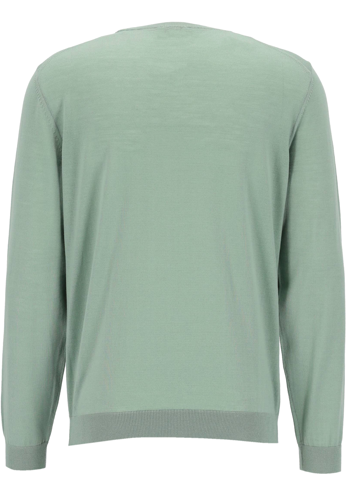 BOSS Leno slim fit trui wol, heren pullover middeldik O-hals, groen BOSS Leno slim fit trui wol, heren pullover middeldik O-hals, groen