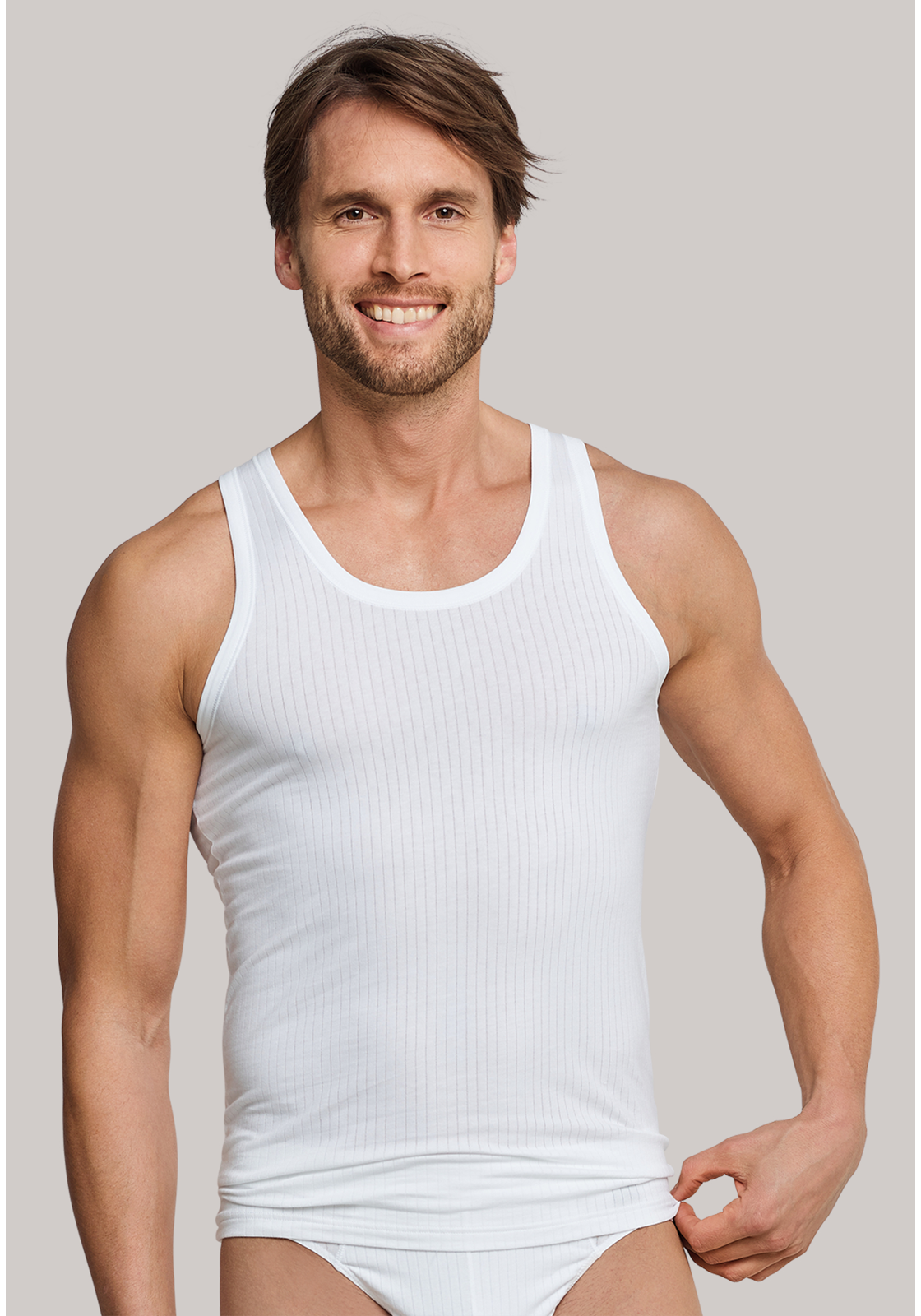 hemd-103401-100 SCHIESSER Authentic singlets (2-pack), wit