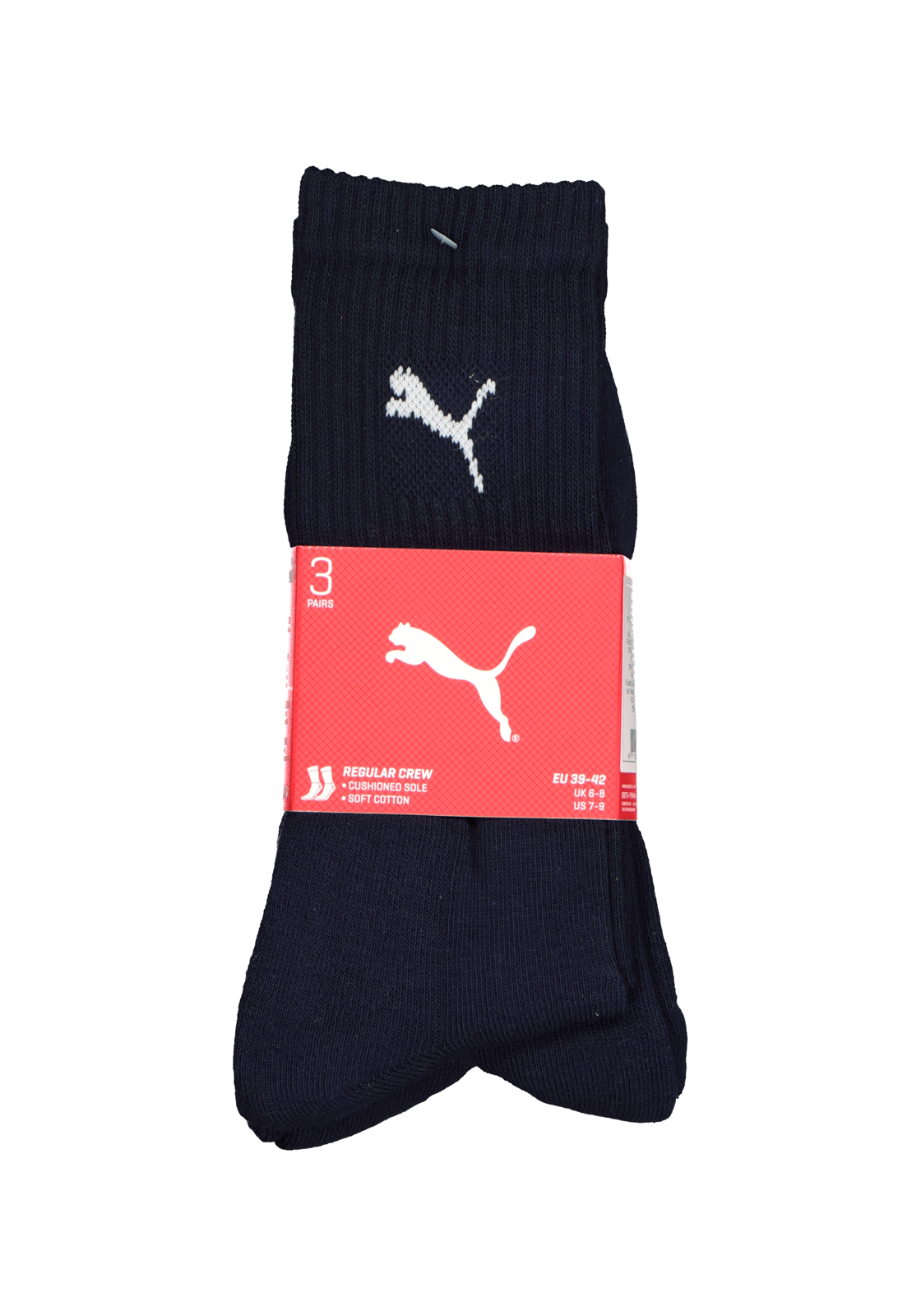 3-8718824620572_puma_sokken_HR Puma Crew Sock (3-pack), donkerblauw