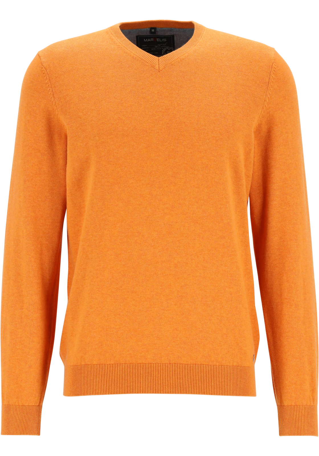 1-4055987580782-marvelis-MARVELIS_TR_oranje_19901007_4fotos_HR MARVELIS modern fit trui katoen, V-hals, roodoranje