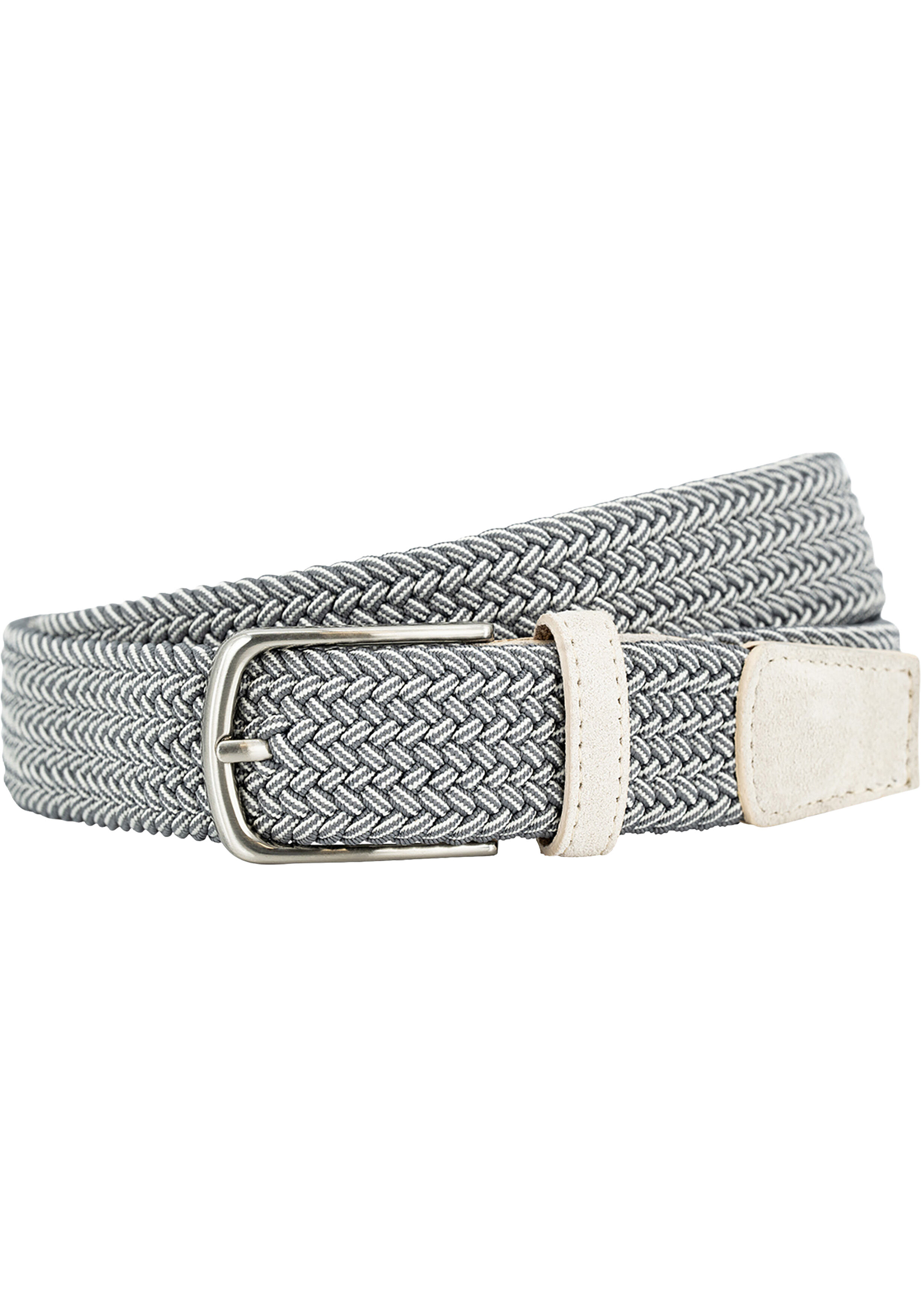 LINDENMANN leren heren riem, grijs