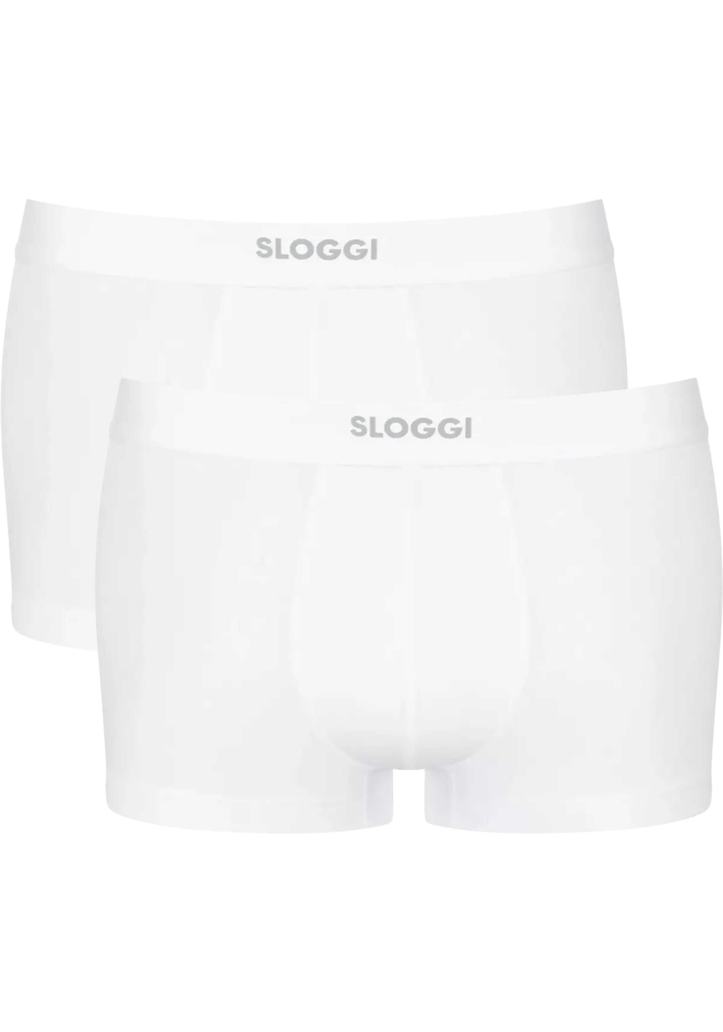 Sloggi Men EVER Ease Hipster, heren boxershort korte pijp (2-pack), wit