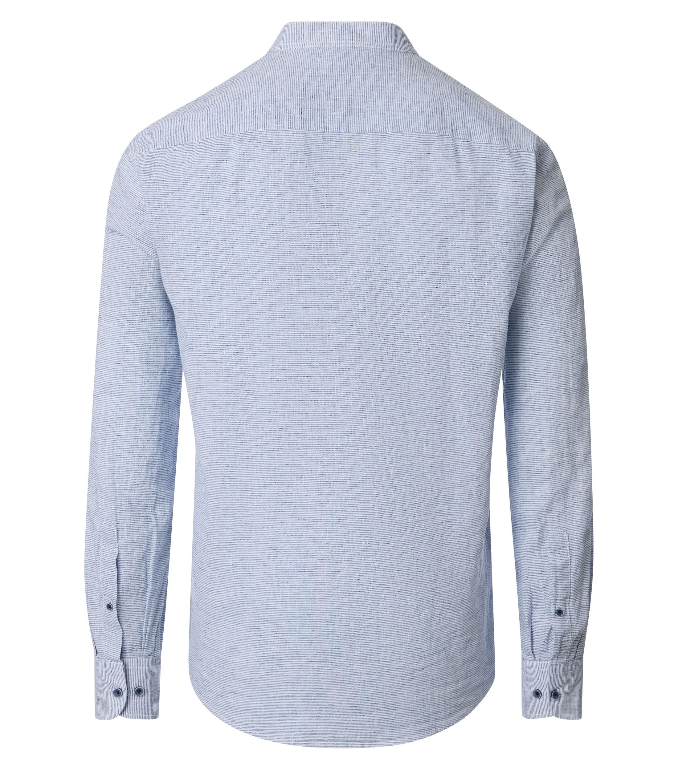 CASA MODA Sport casual fit overhemd, structuur, lichtblauw, wit