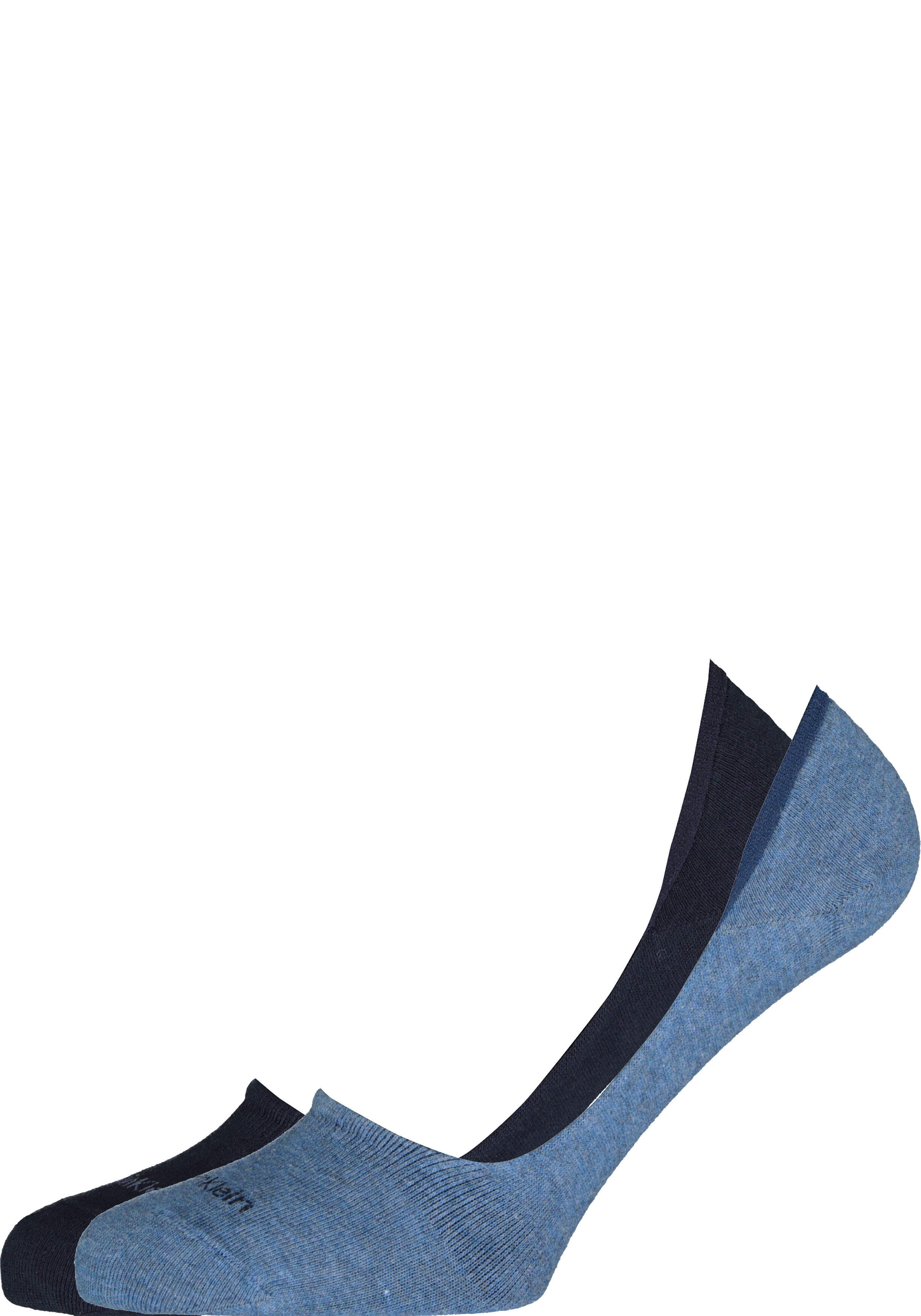 Calvin Klein Luca herensokken (2-pack), onzichtbare sneakersokken, navy en jeansblauw