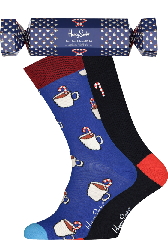 Happy Socks Candy Cane & Cocoa Gift Set (2-pack), winters lekkers Happy Socks Candy Cane & Cocoa Gift Set (2-pack), winters lekkers
