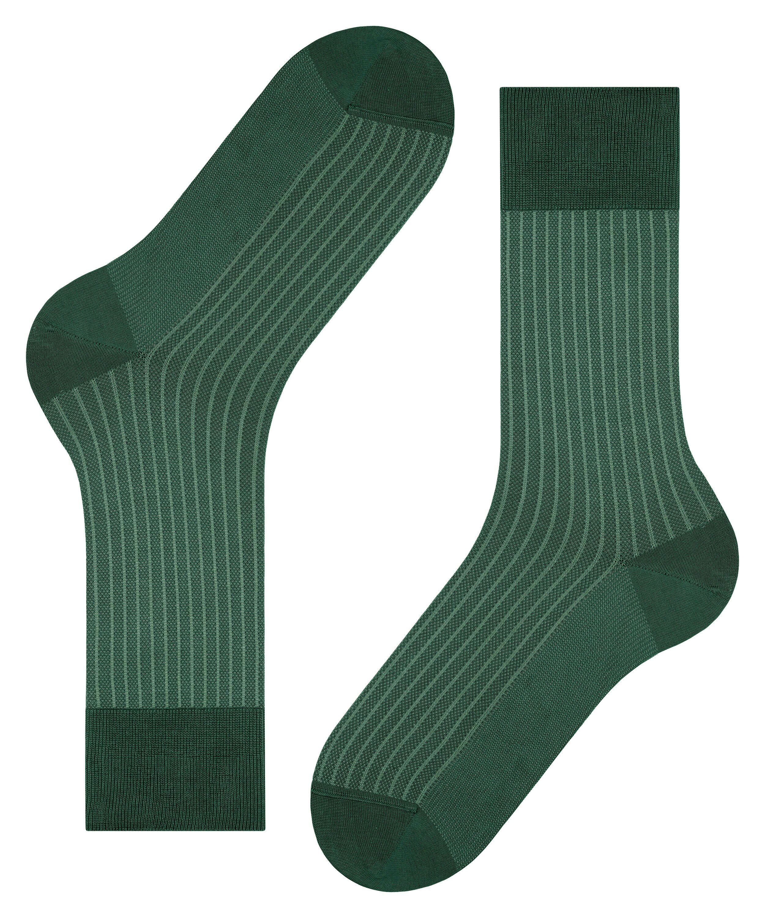 FALKE Oxford Stripe herensokken, groen (hunter green)