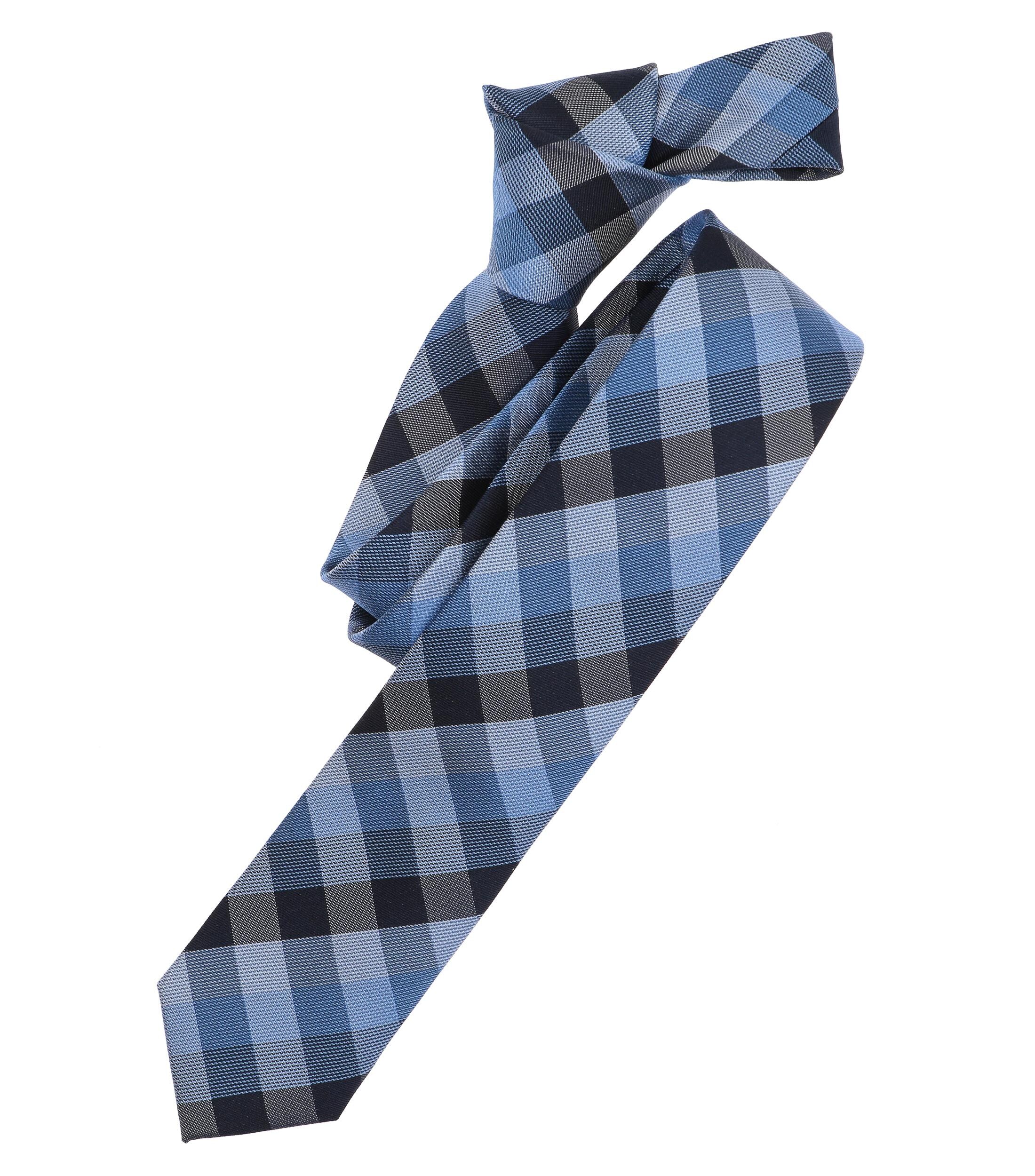 VENTI stropdas, blauw, lichtblauw, donkerblauw, grijs geruit