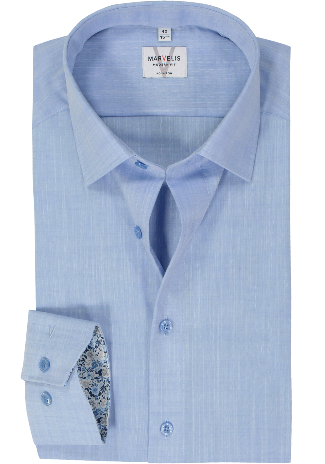 MARVELIS modern fit overhemd, popeline, lichtblauw MARVELIS modern fit overhemd, popeline, lichtblauw