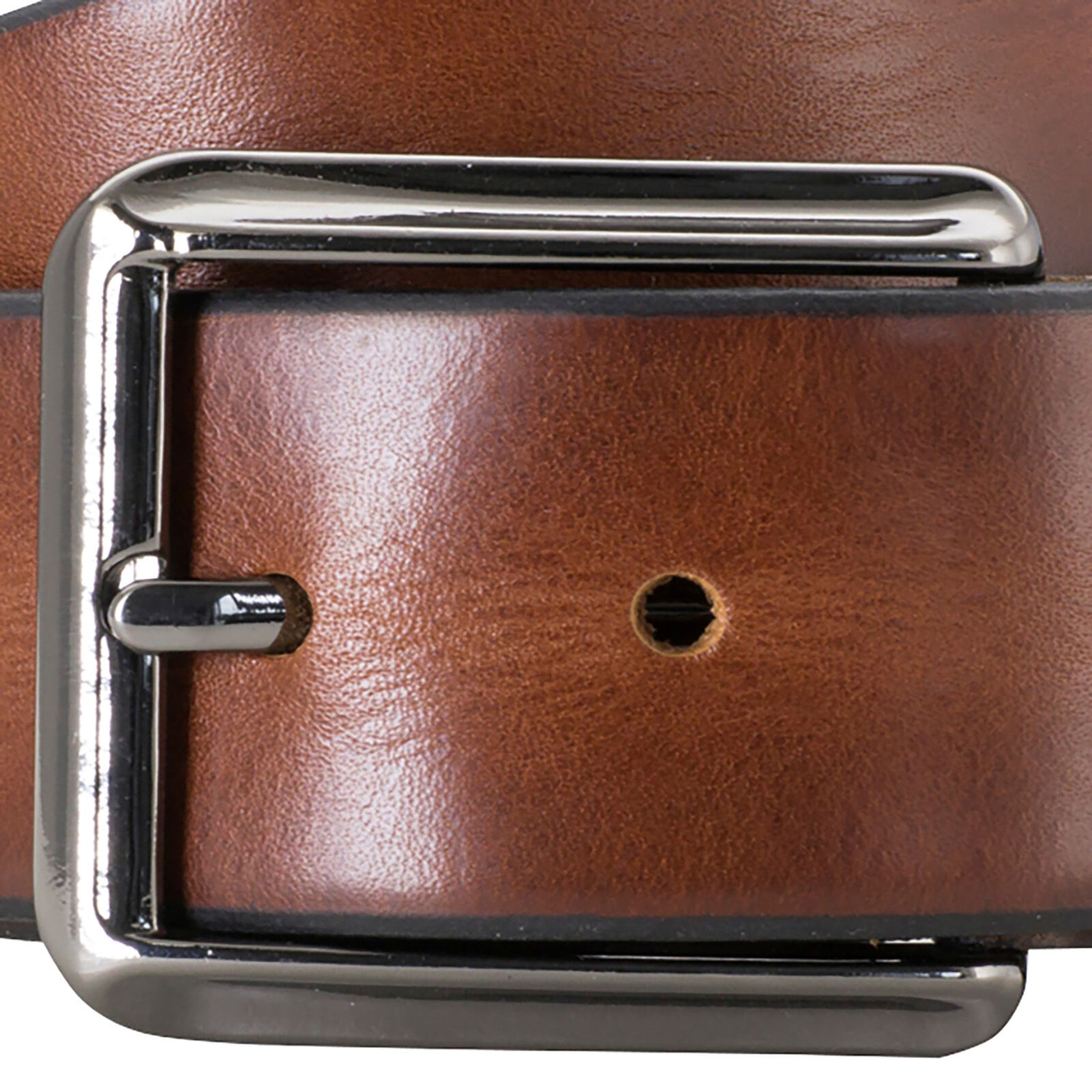 LINDENMANN leren heren riem, cognac