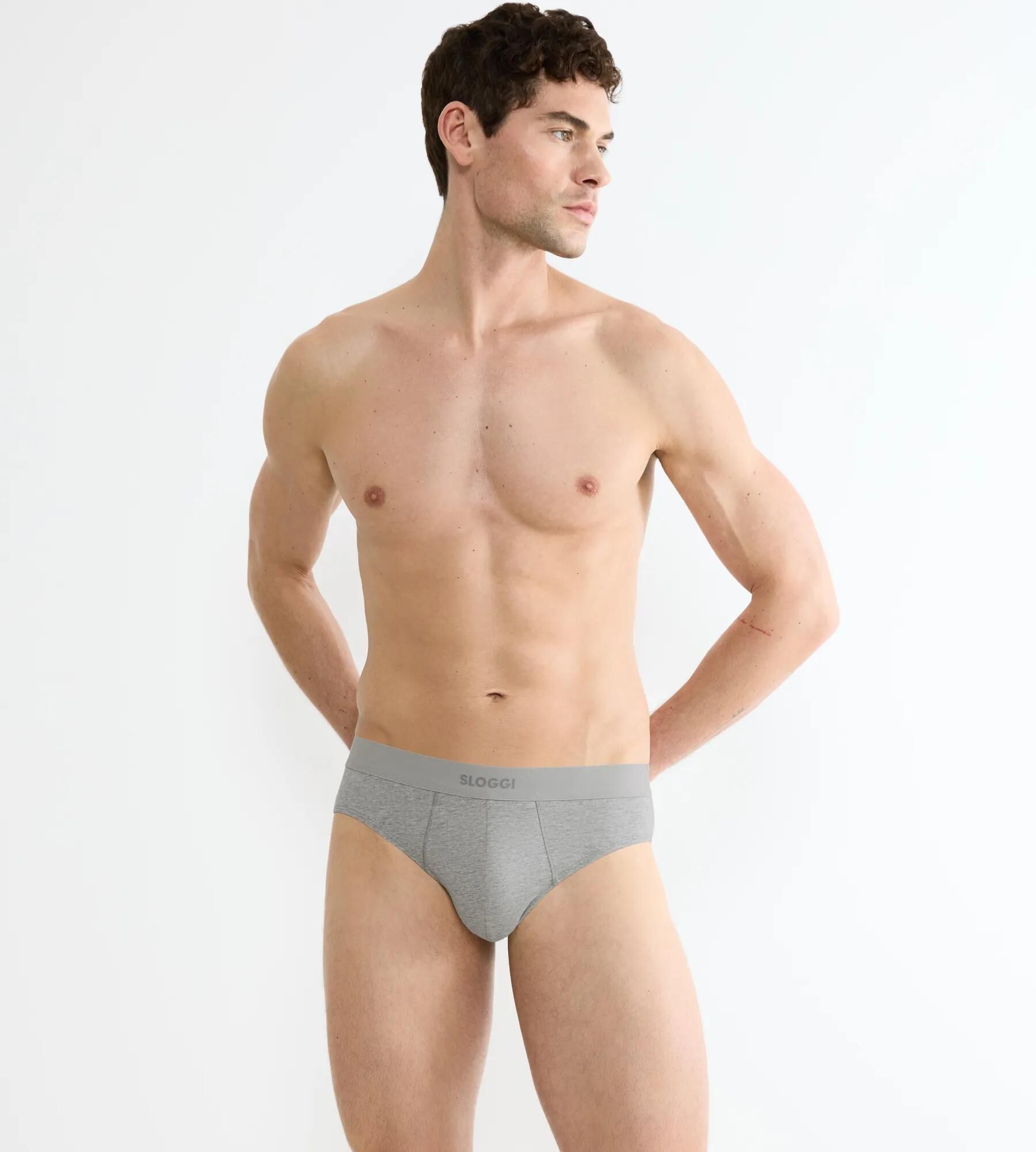 Sloggi Men EVER Ease Brief, heren slip (2-pack), donkergrijs melange