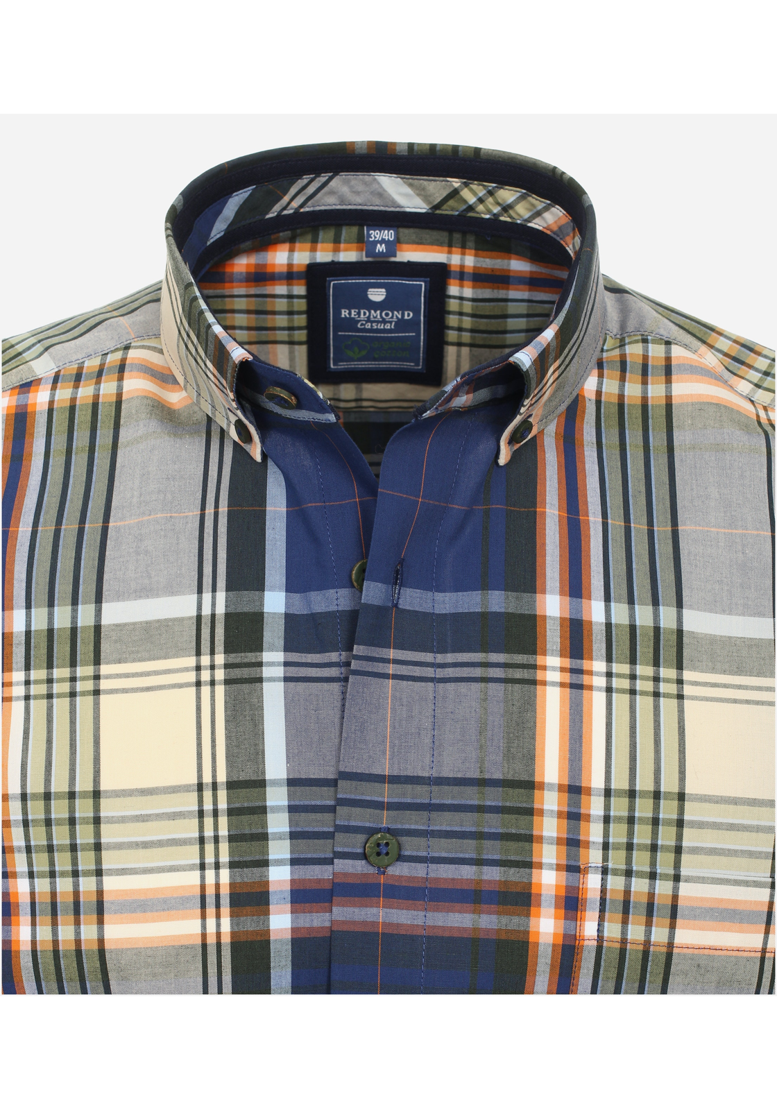 image_4_e31f2040a67fe95567a0d6978f02a73djpgautoformatbgF3F3F3blend-alpha100blend-colorF3F3F3blend-modedarkenfitclampp Redmond comfort fit overhemd, popeline, blauw geruit