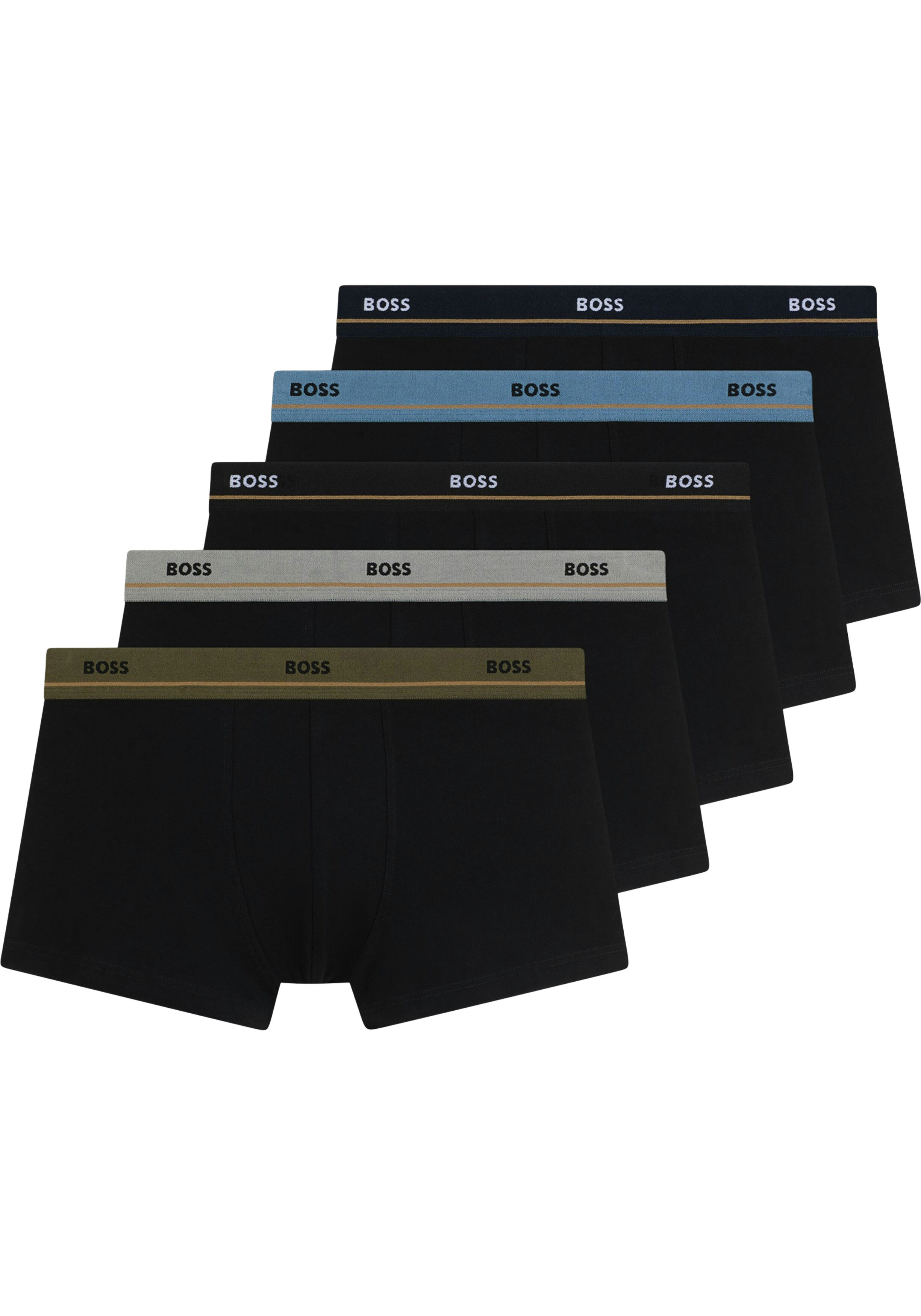 HUGO BOSS Essential trunks (5-pack), heren boxers kort, zwart