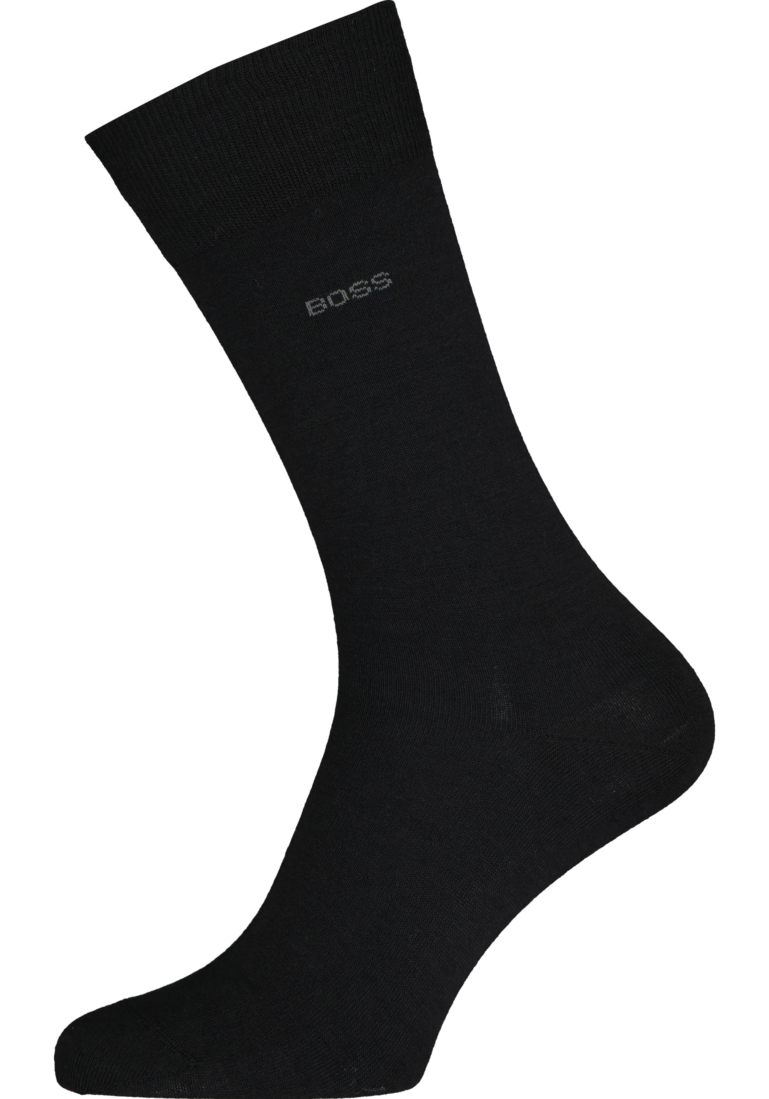 BOSS John uni (1-pack), herensokken wol met katoen, zwart