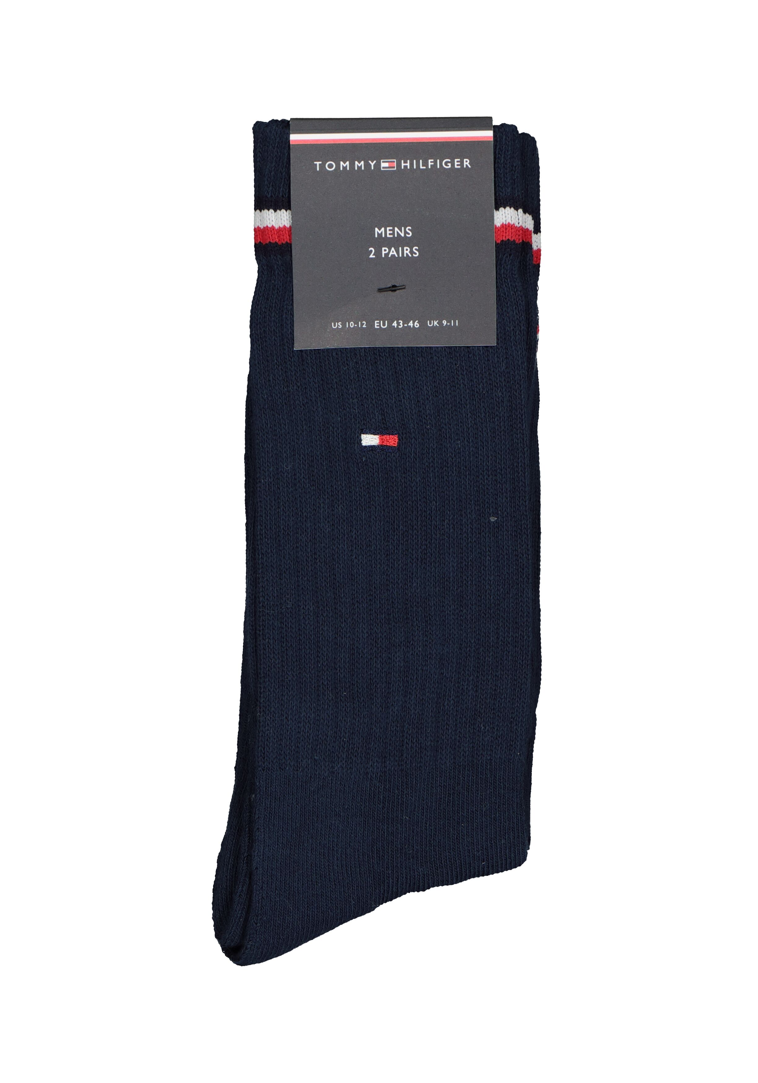 Tommy Hilfiger Iconic Sport Socks (2-pack), heren sportsokken katoen, blauw