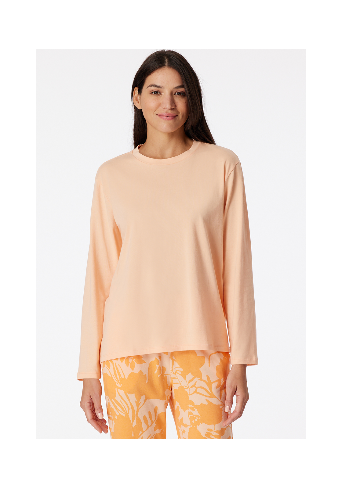 image_3_179273-680_3_1280x1280 SCHIESSER Mix+Relax T-shirt, dames shirt lange mouw perzik