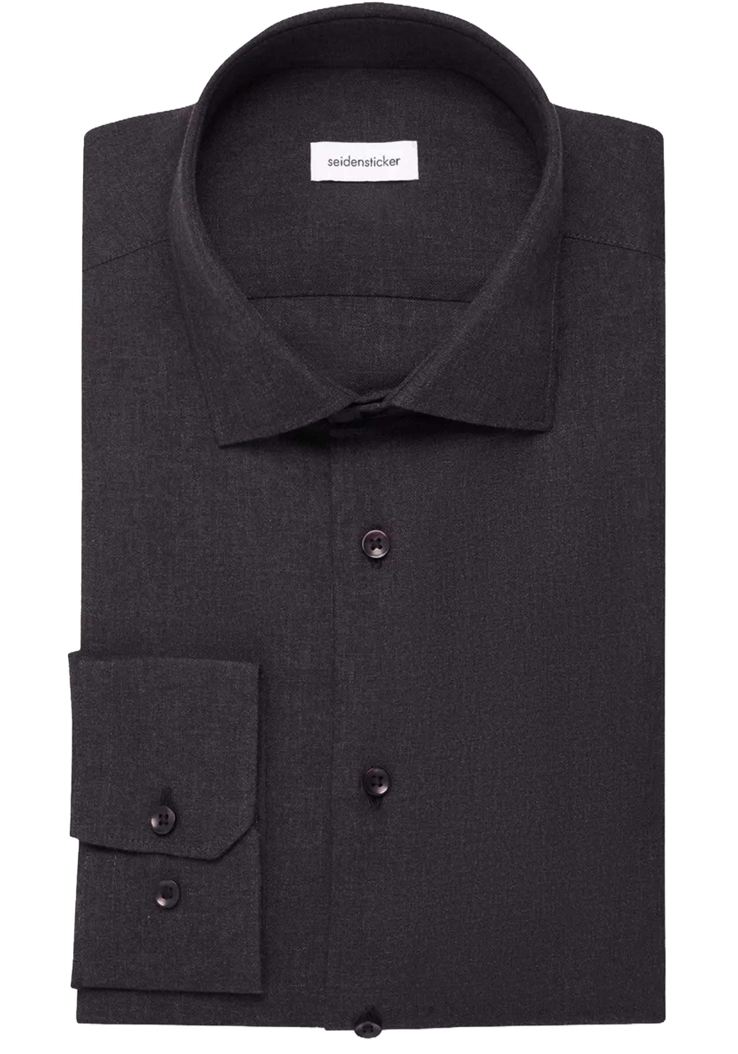 Seidensticker slim fit overhemd, popeline, grijs