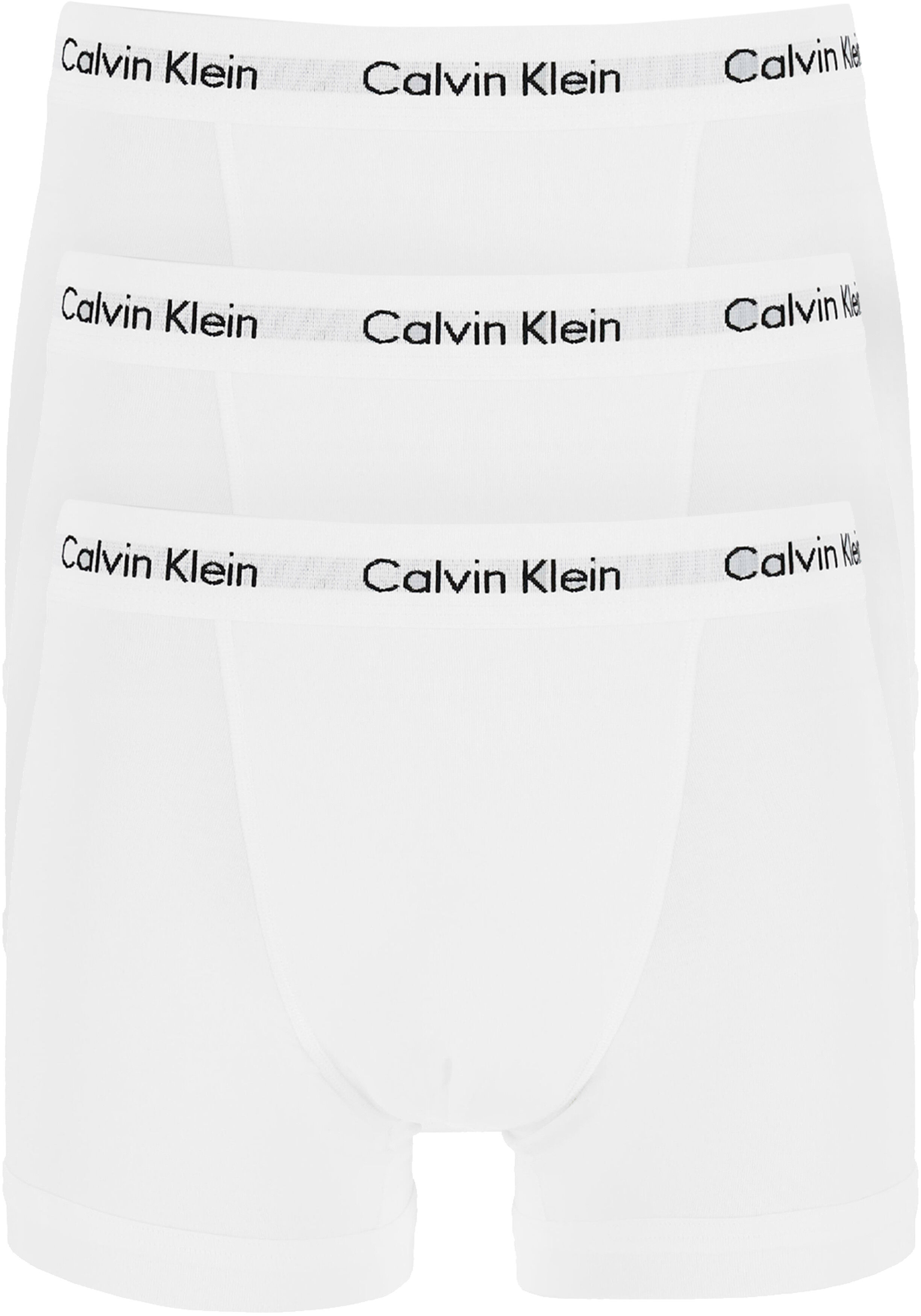 Calvin Klein Icon Cotton Stretch Trunks (3-pack), heren boxers normale lengte, wit