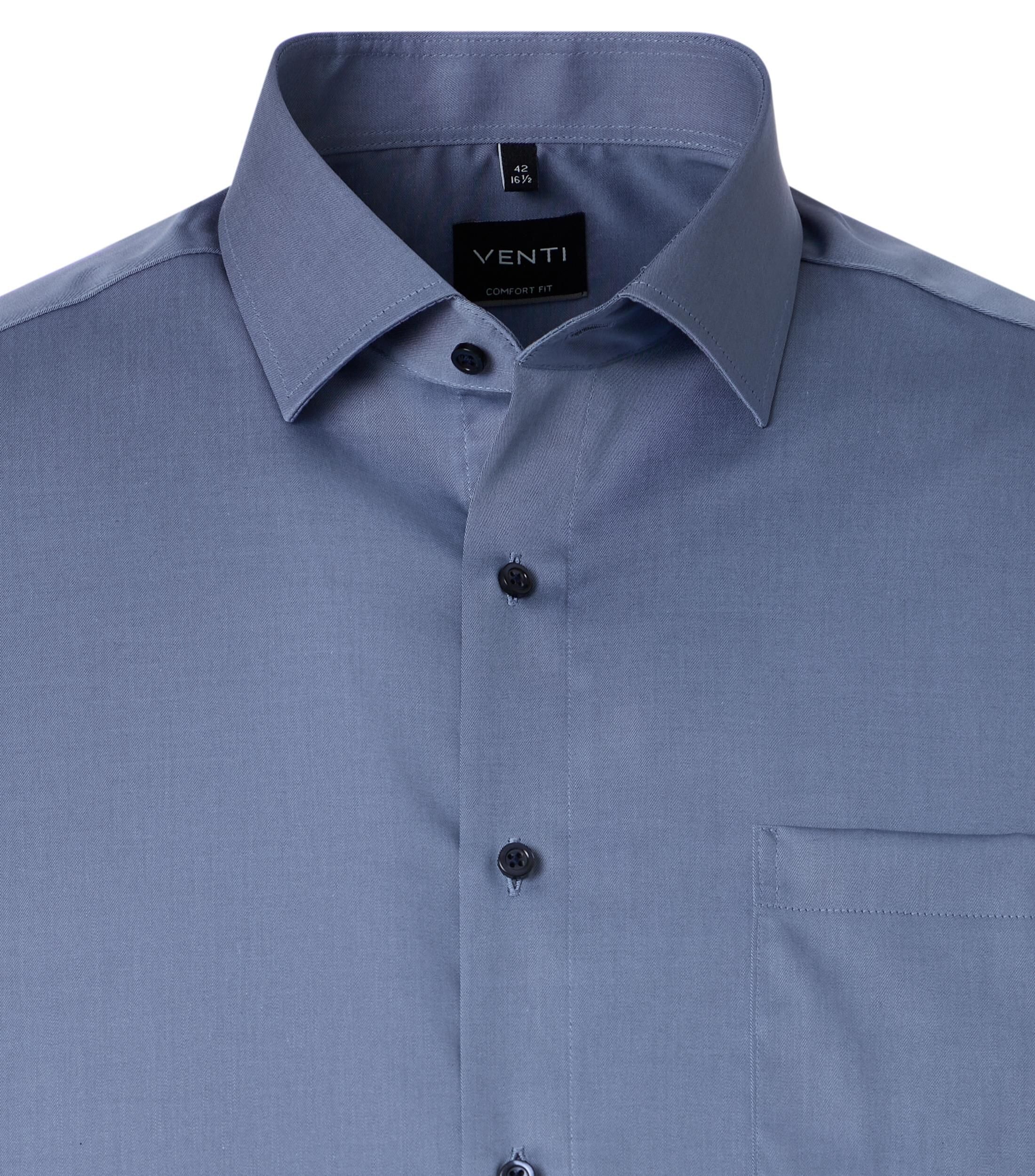 VENTI modern fit overhemd, twill, blauw