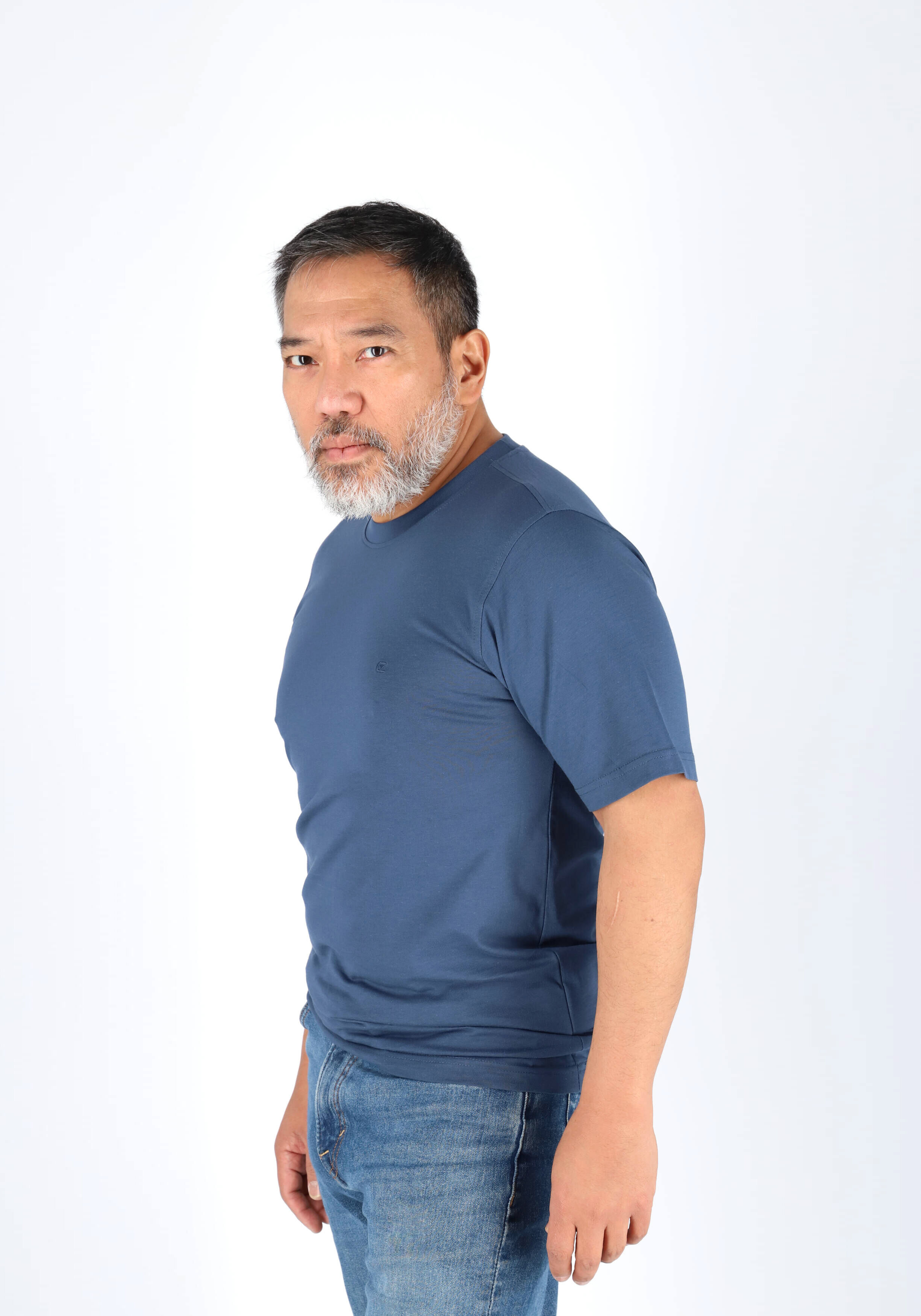 CASA MODA T-shirt, O-neck, grijs-blauw 