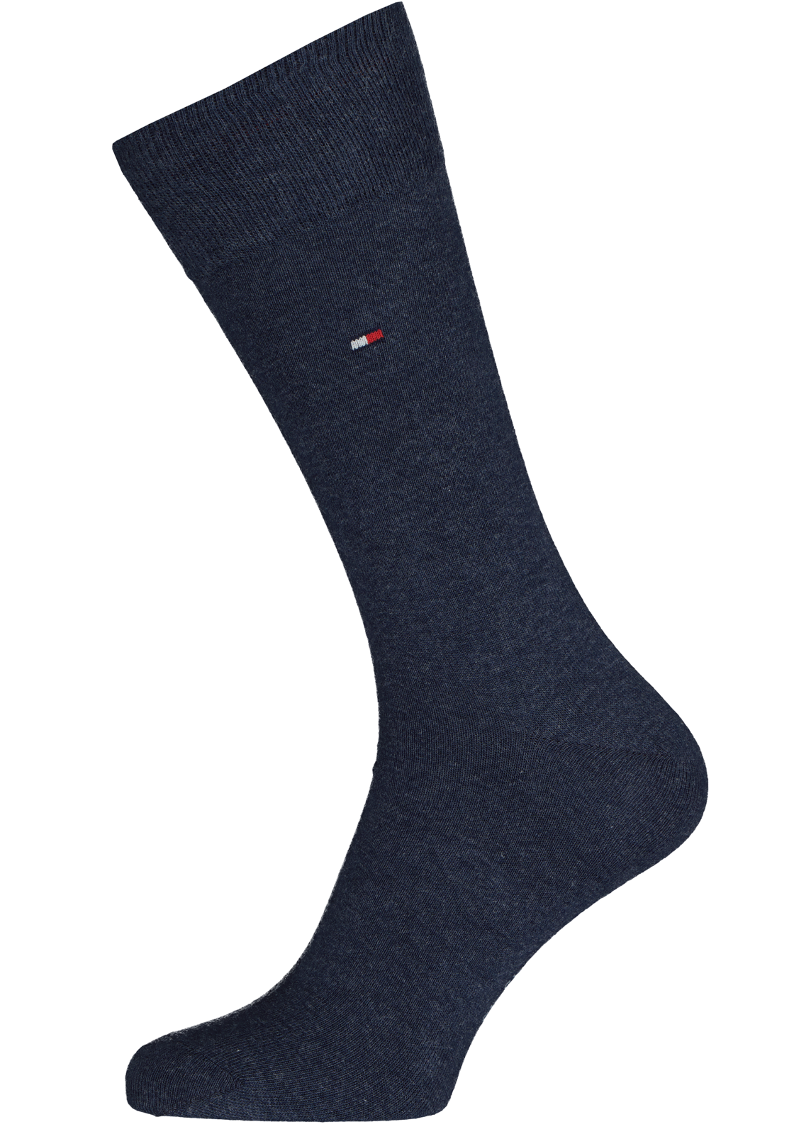 3-8718824979175_sok_HR Tommy Hilfiger Check Socks (2-pack), herensokken katoen, geruit en uni, jeans blauw