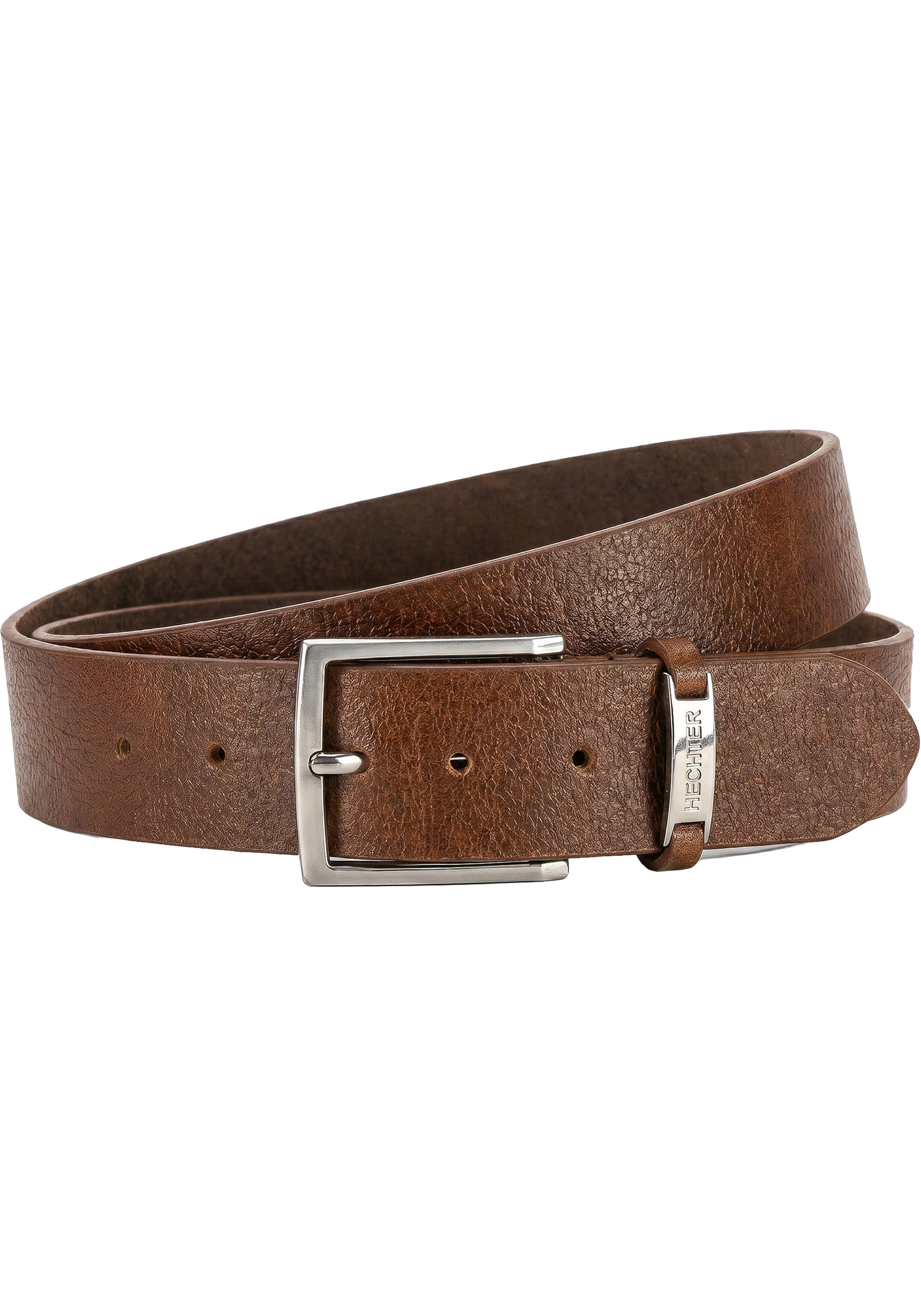 HECHTER leren heren riem, bruin