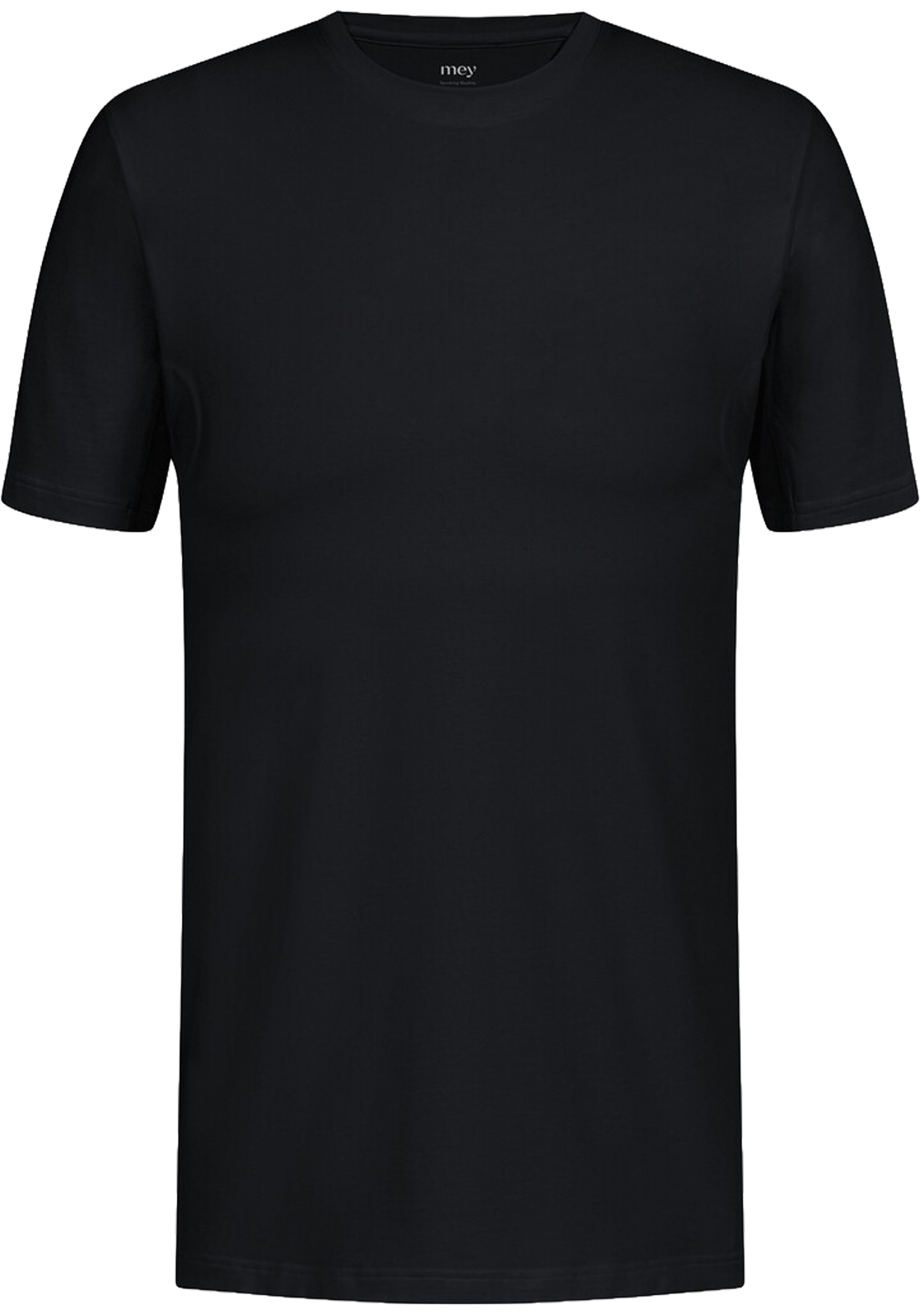 Mey heren T-shirt Business Class Premium, T-shirt korte mouw met O-hals, zwart