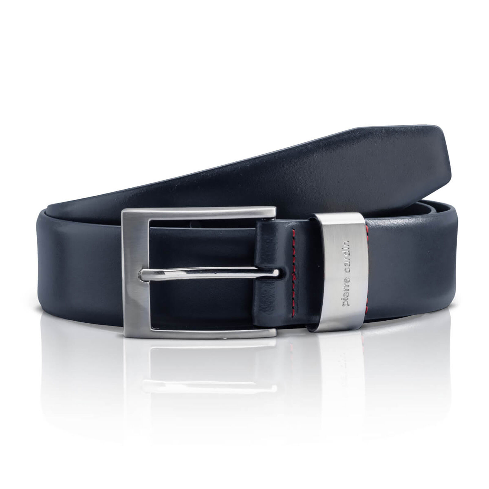 PIERRE CARDIN leren heren riem, grijs