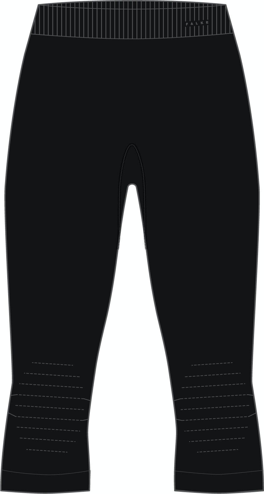 FALKE dames 3/4 tights Wool-Tech Light, thermobroek, zwart (black)