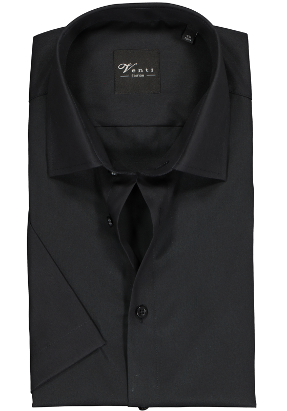 VENTI modern fit overhemd, korte mouw, zwart VENTI modern fit overhemd, korte mouw, zwart