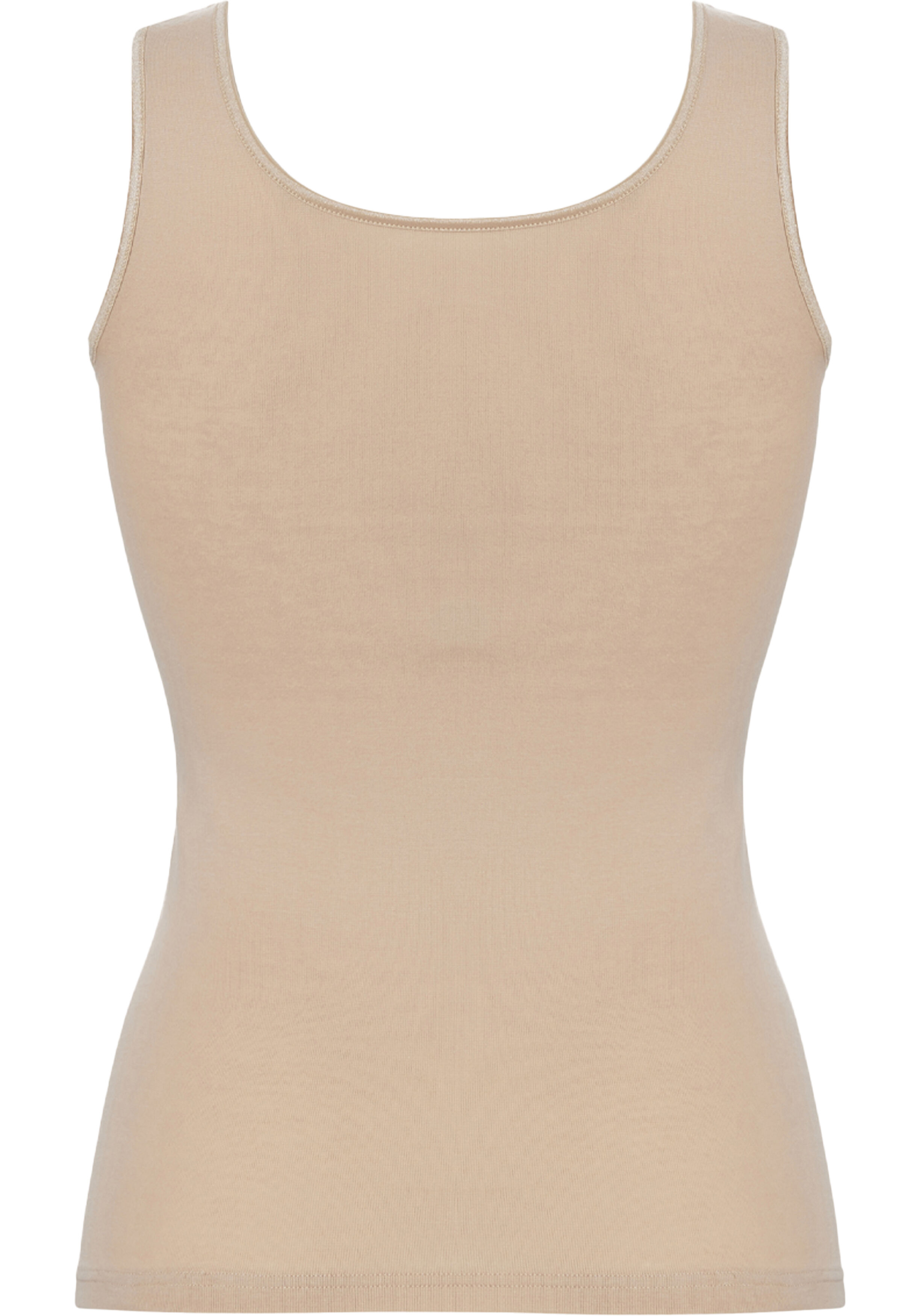 TEN CATE Basic women shirt (2-pack), dames hemd brede banden, huidskleur