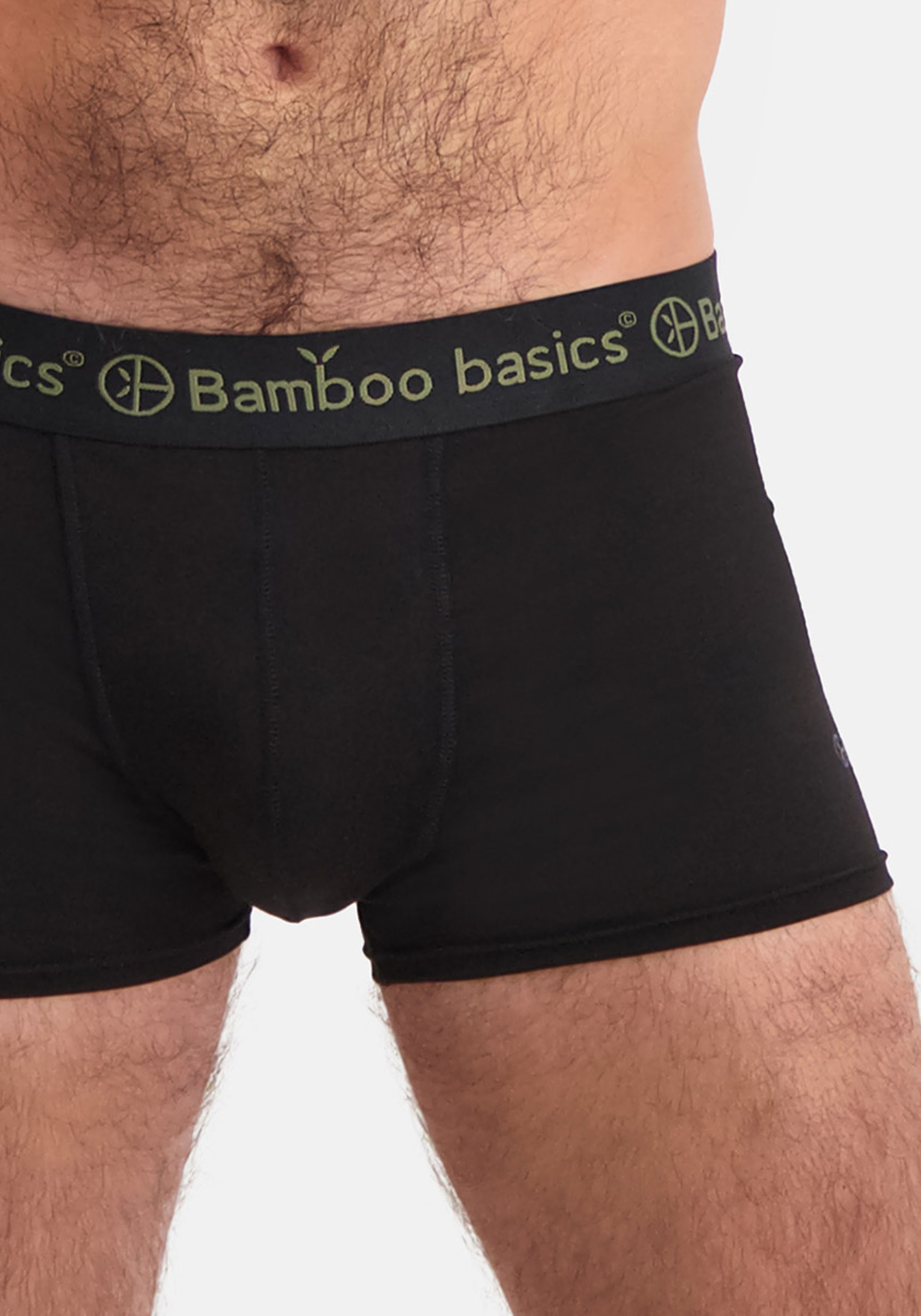 Bamboo Basics Liam trunk boxershorts (3-pack), heren korte boxershort, zwart
