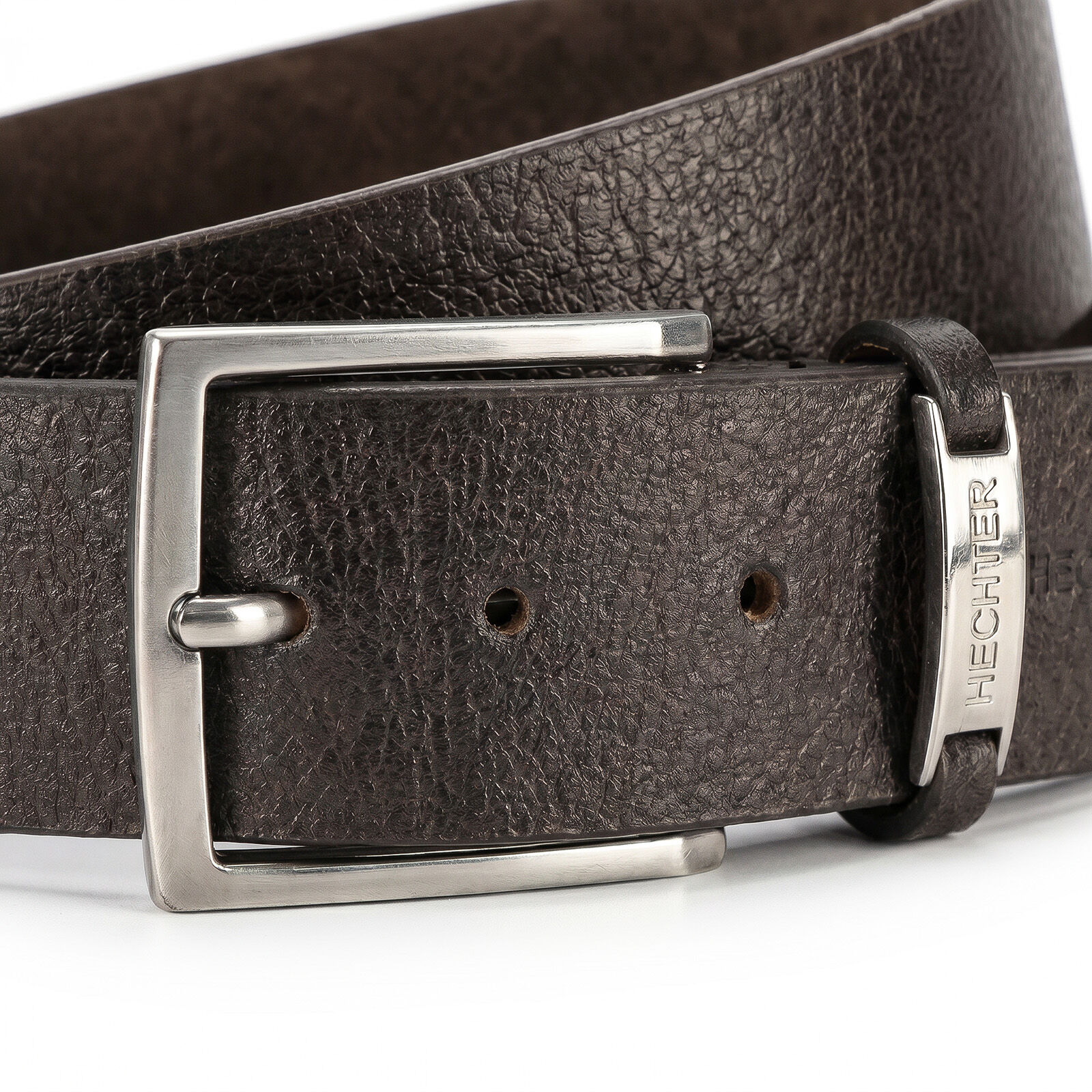 HECHTER leren heren riem, bruin