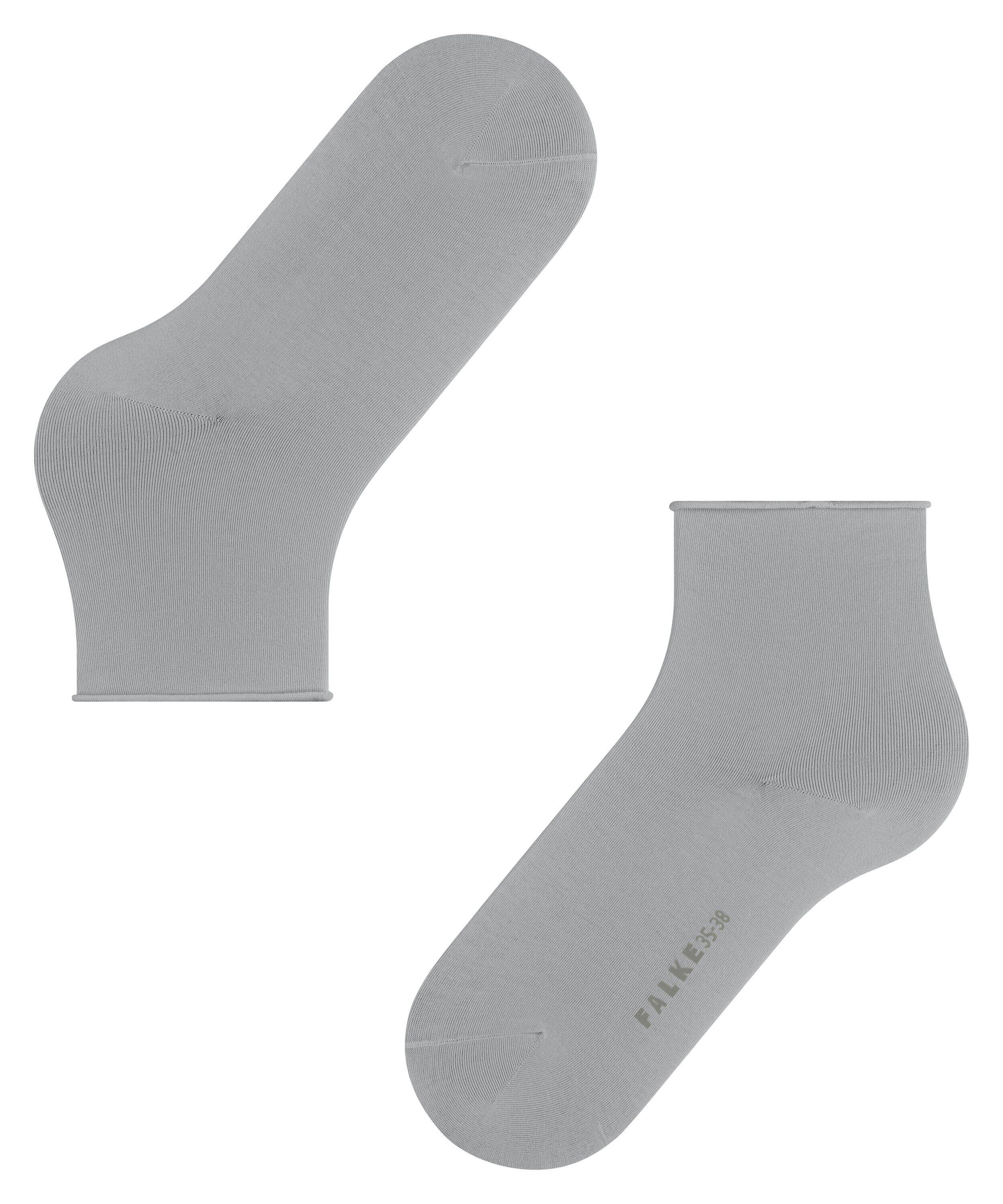 FALKE Cotton Touch damessokken kort, zilvergrijs (silver)