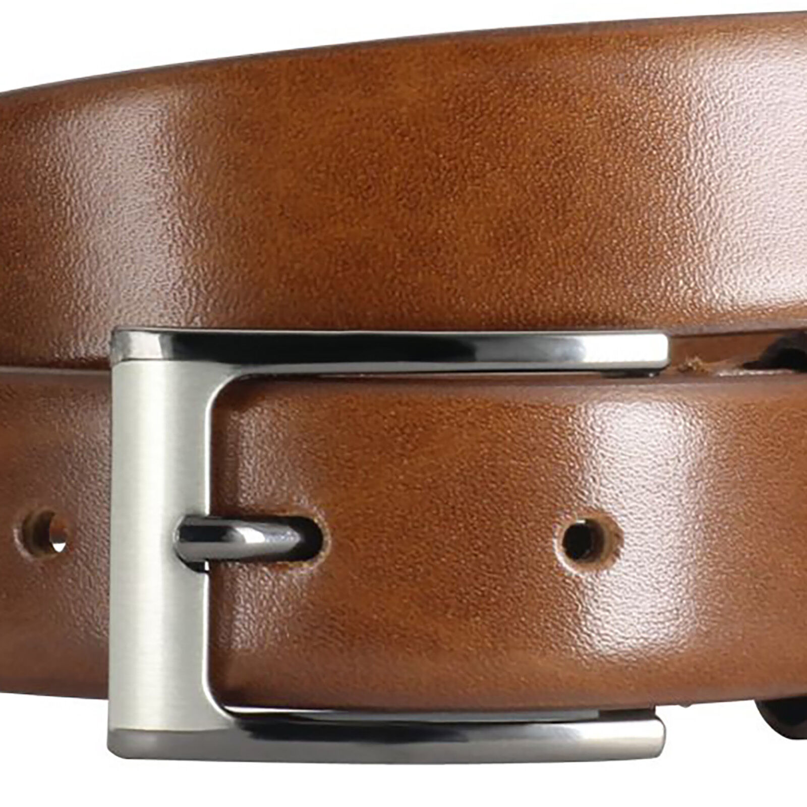 LINDENMANN leren heren riem, cognac