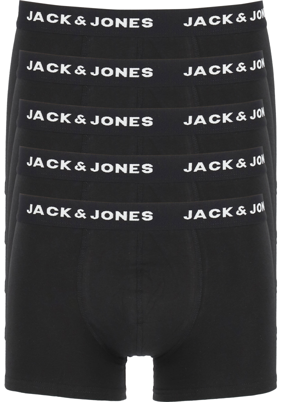 Jack & Jones heren boxers Jachuey trunks (5-pack), zwart Jack & Jones heren boxers Jachuey trunks (5-pack), zwart