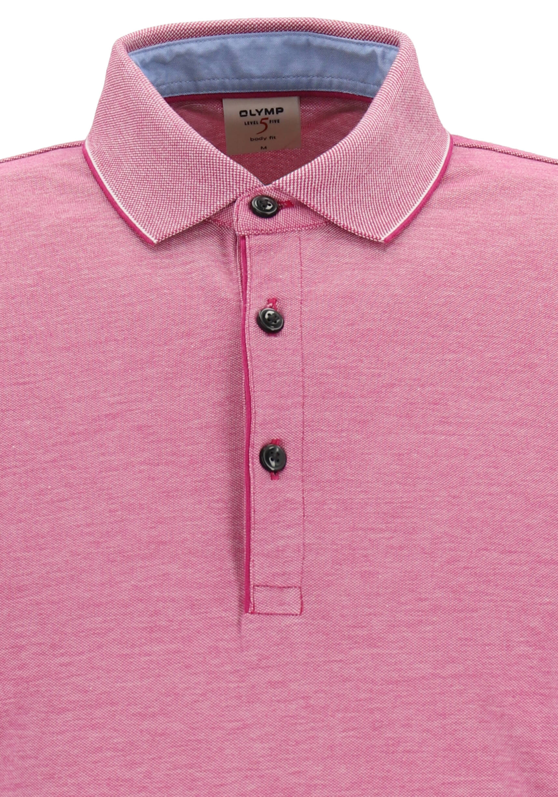5-4063402959723-olymp-Olymp_54307293_PS_roze_detail_HR OLYMP Level 5 body fit poloshirt, stretch, fuchsia roze
