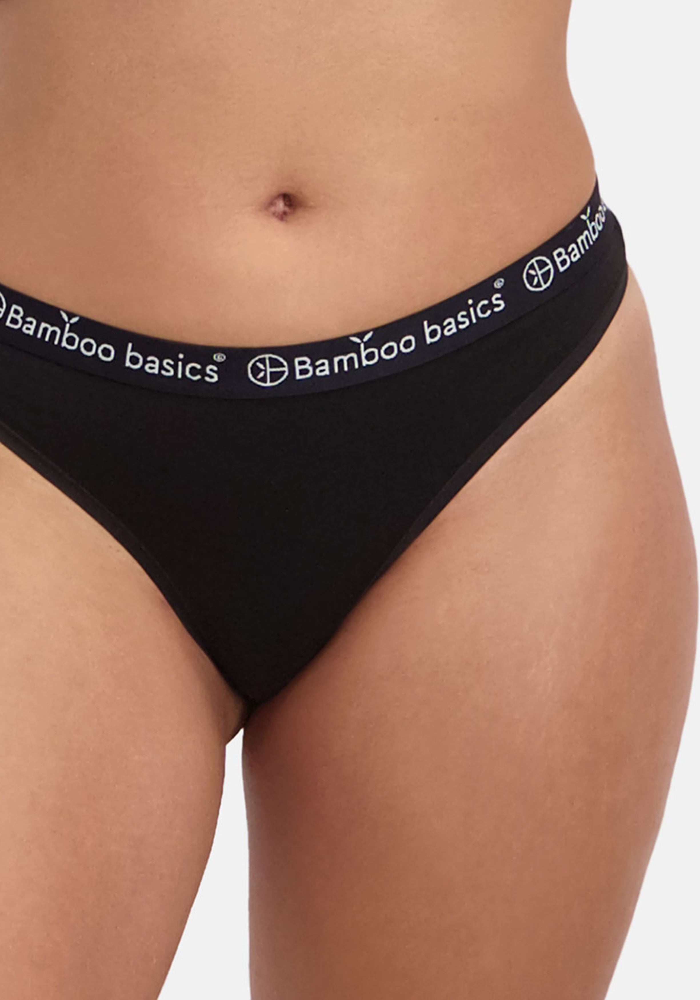 Bamboo Basics Emma thongs, dames string, zwart
