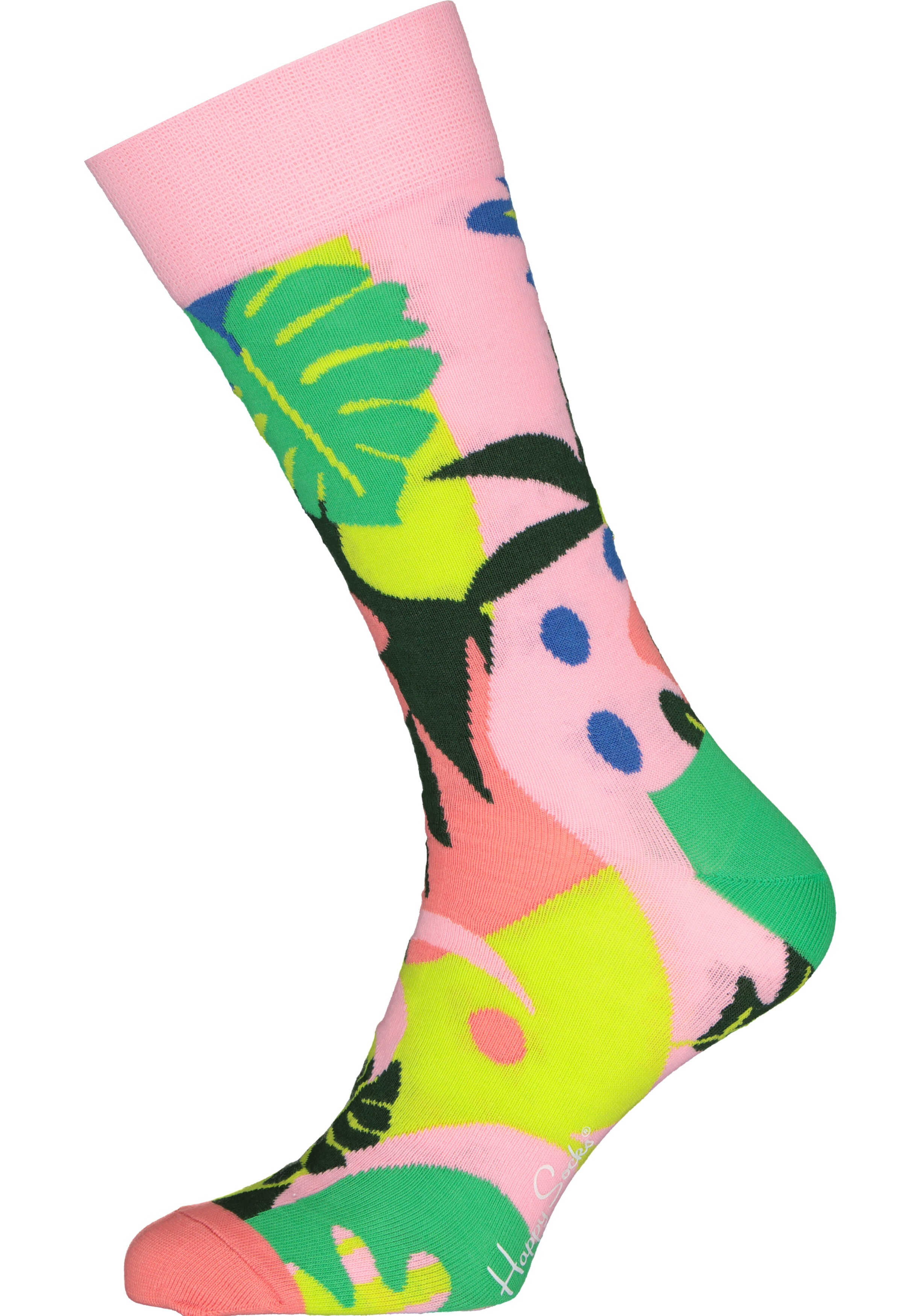 Happy Socks Tropical Garden Sock, blij in de tropen, roze