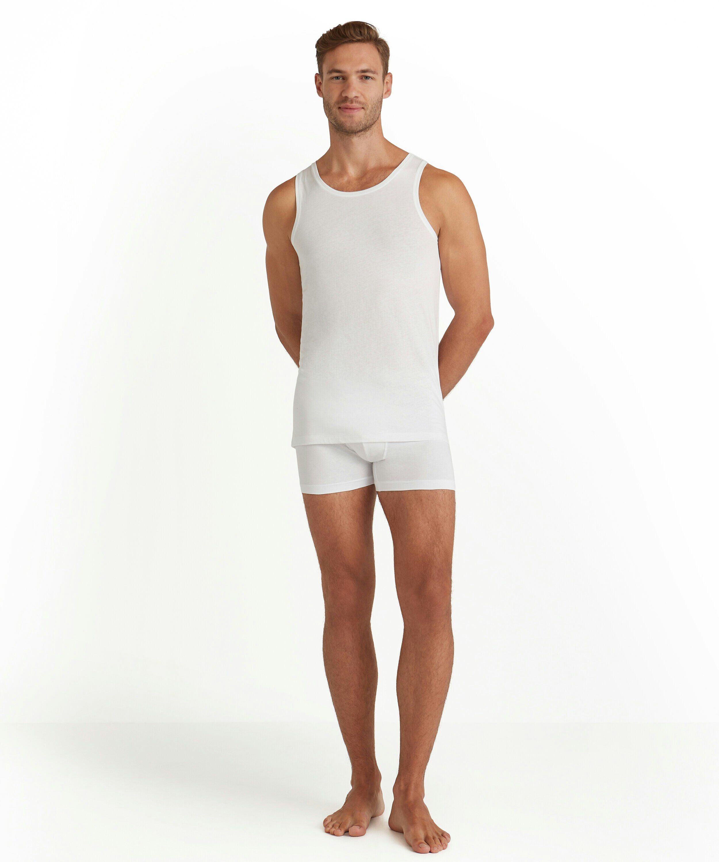 FALKE heren top Daily Natural, singlet, wit (white)