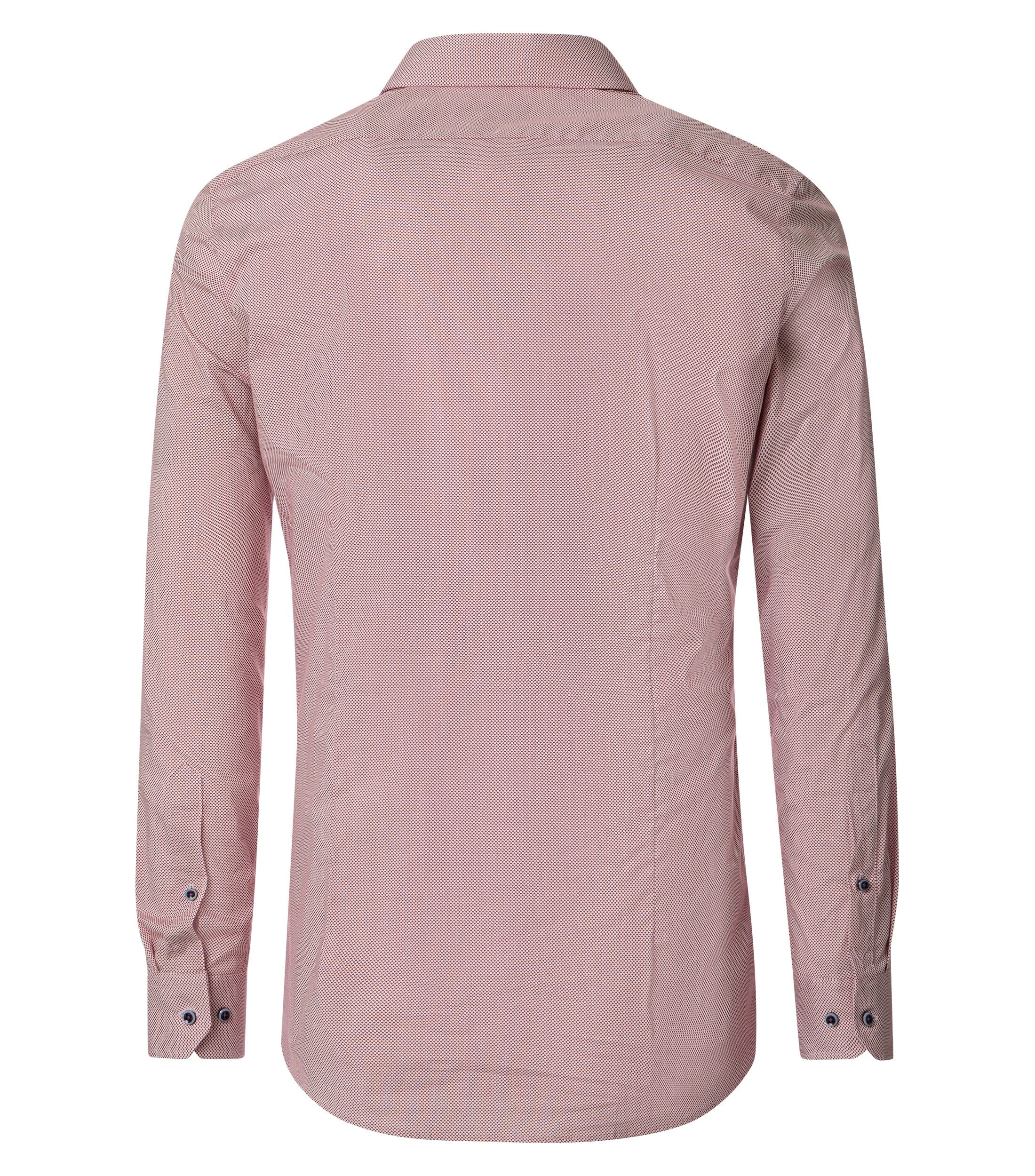 VENTI body fit overhemd, popeline, rood met wit mini dessin