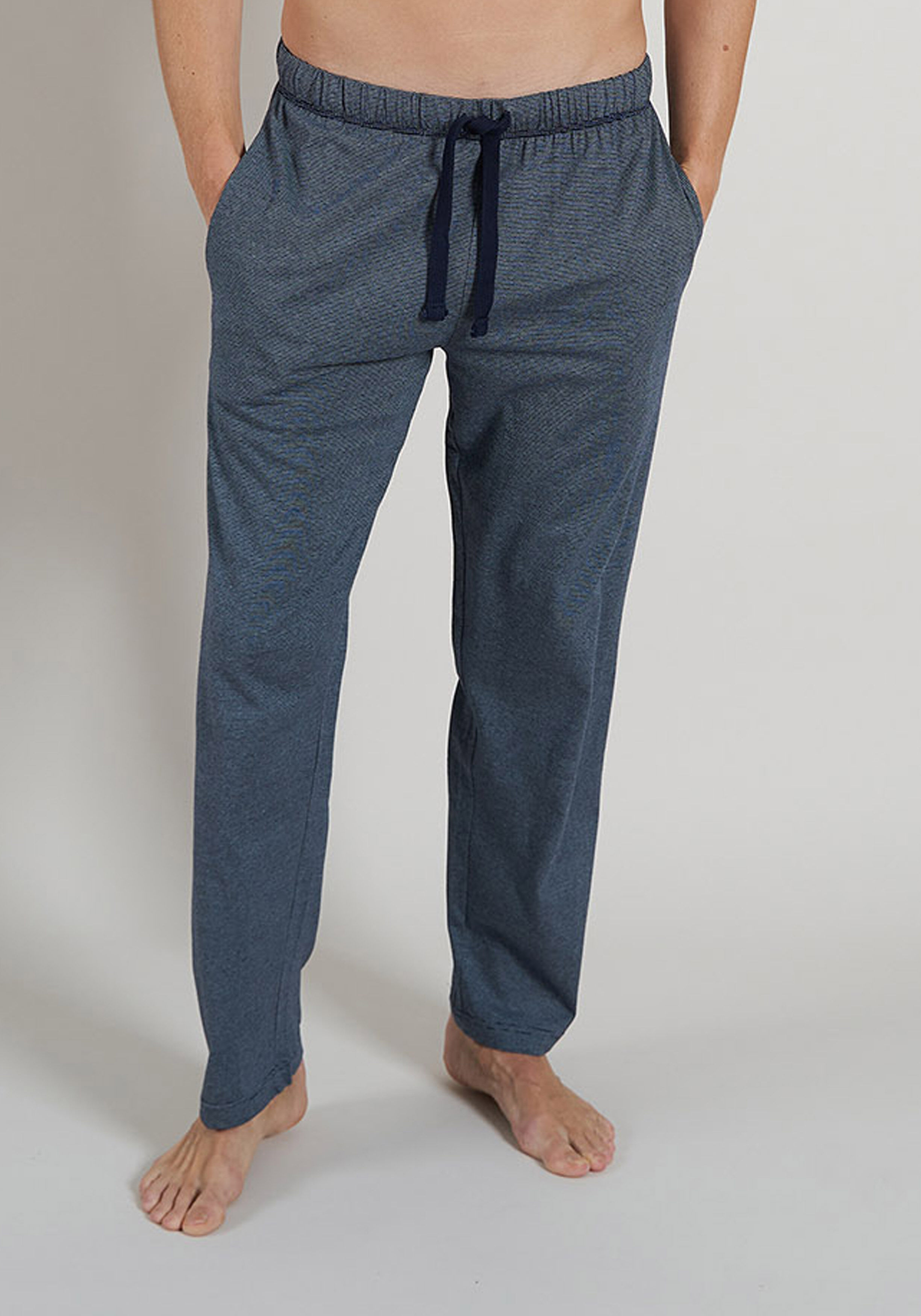 Ceceba heren pyjama- of loungebroek, lichtblauw gestreept