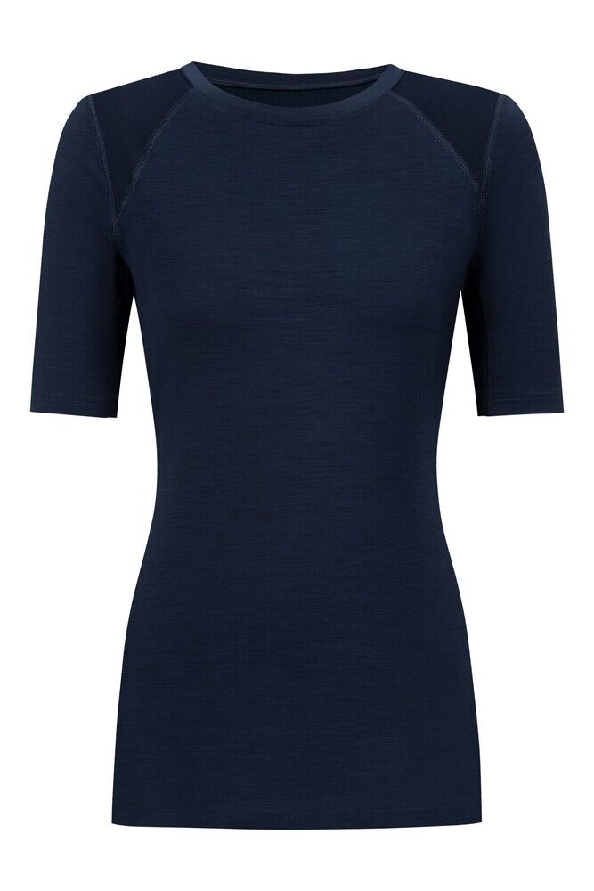 Mey dames T-shirt Prfrmnc+, thermo T-shirt korte mouw met O-hals donkerblauw