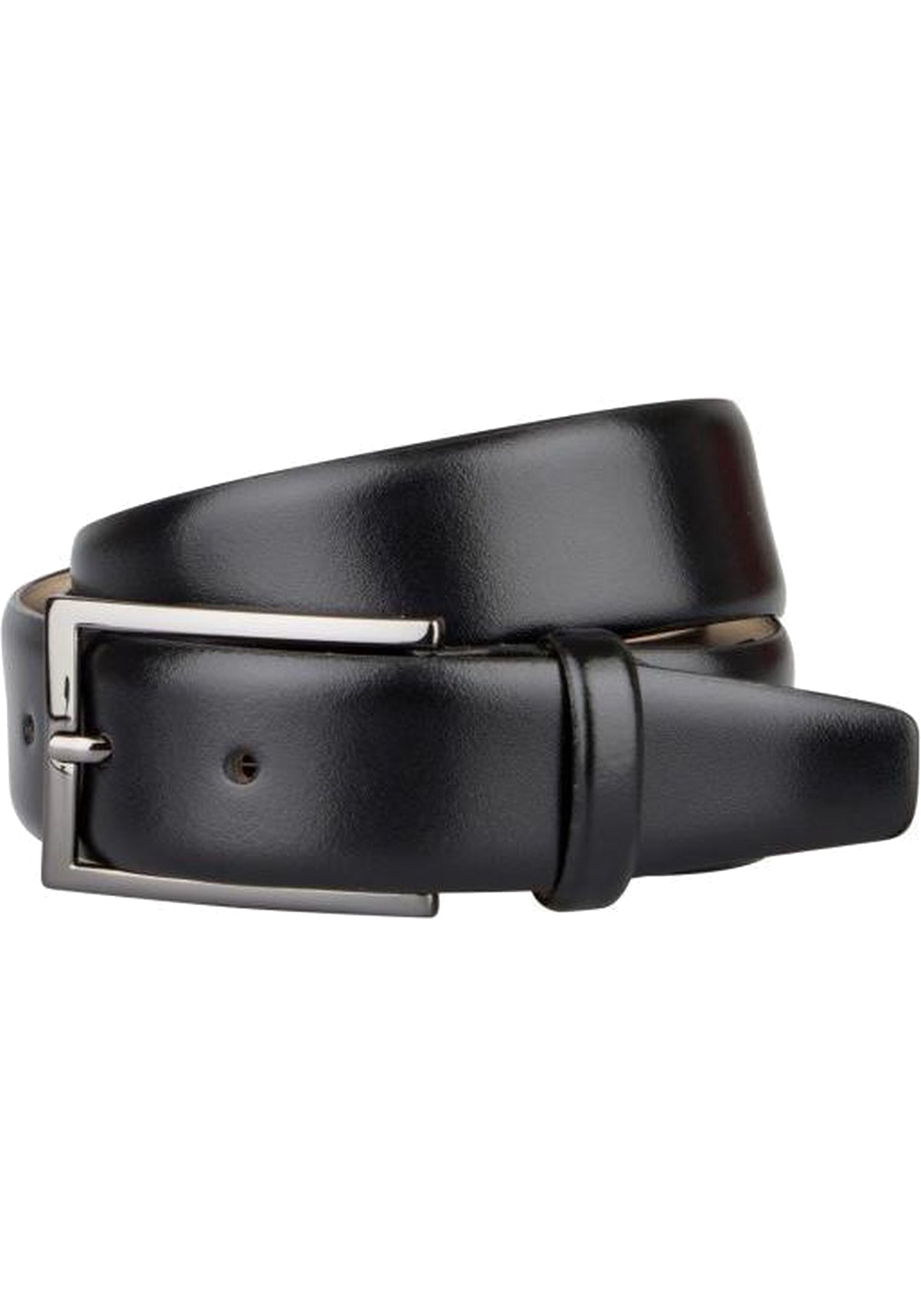 LINDENMANN leren heren riem, zwart